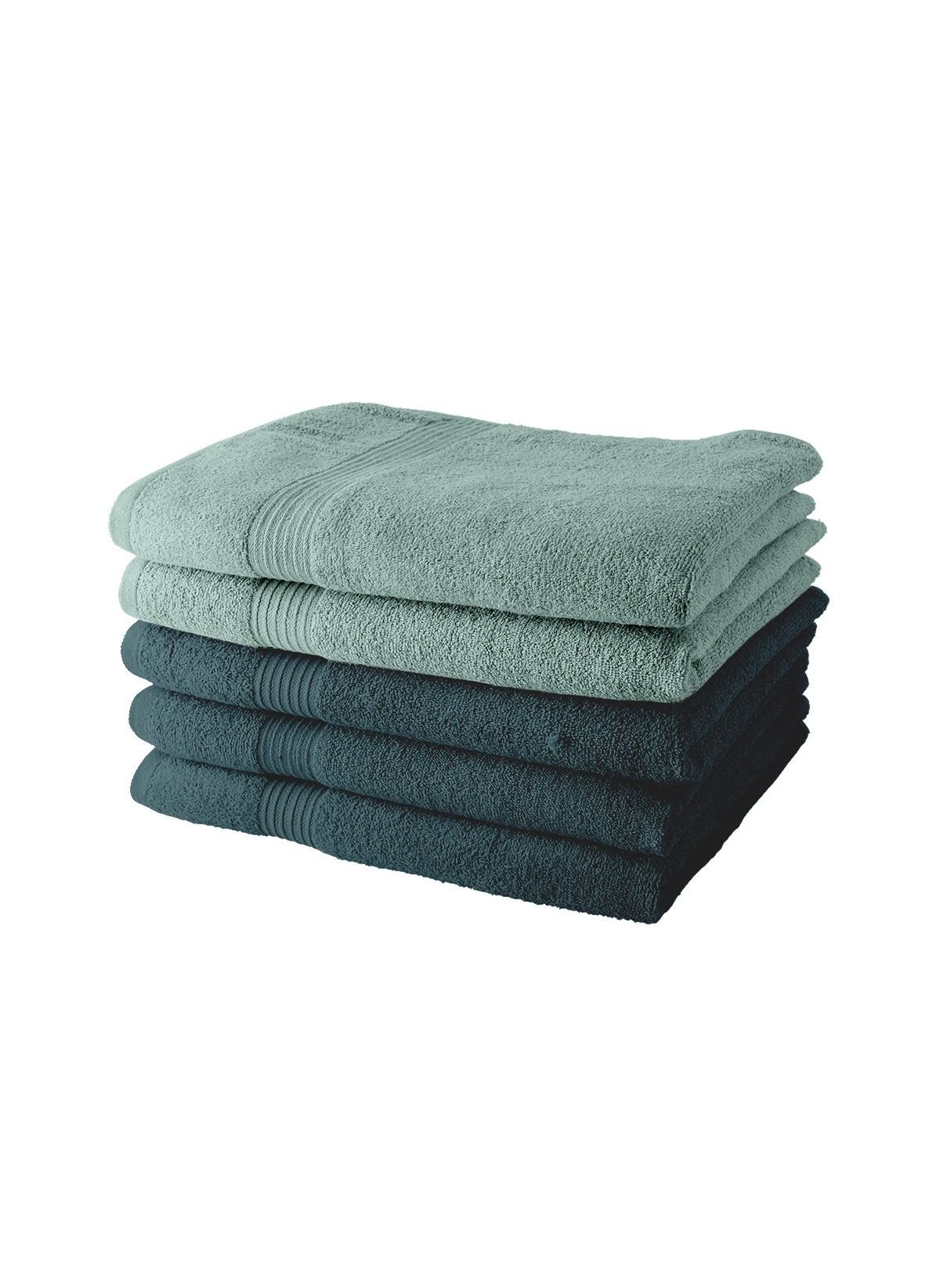 Set of 5 cotton bath towels TODAY LINGE DE MAISON Blue