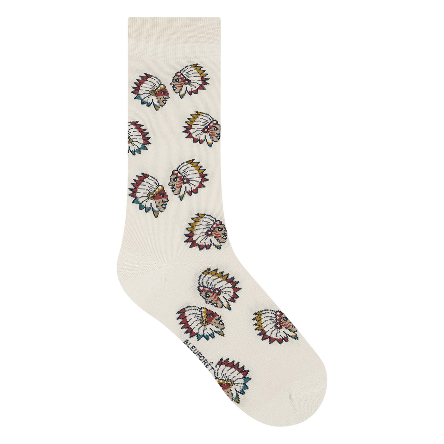 Printed cotton-blend socks BLEUFORET White