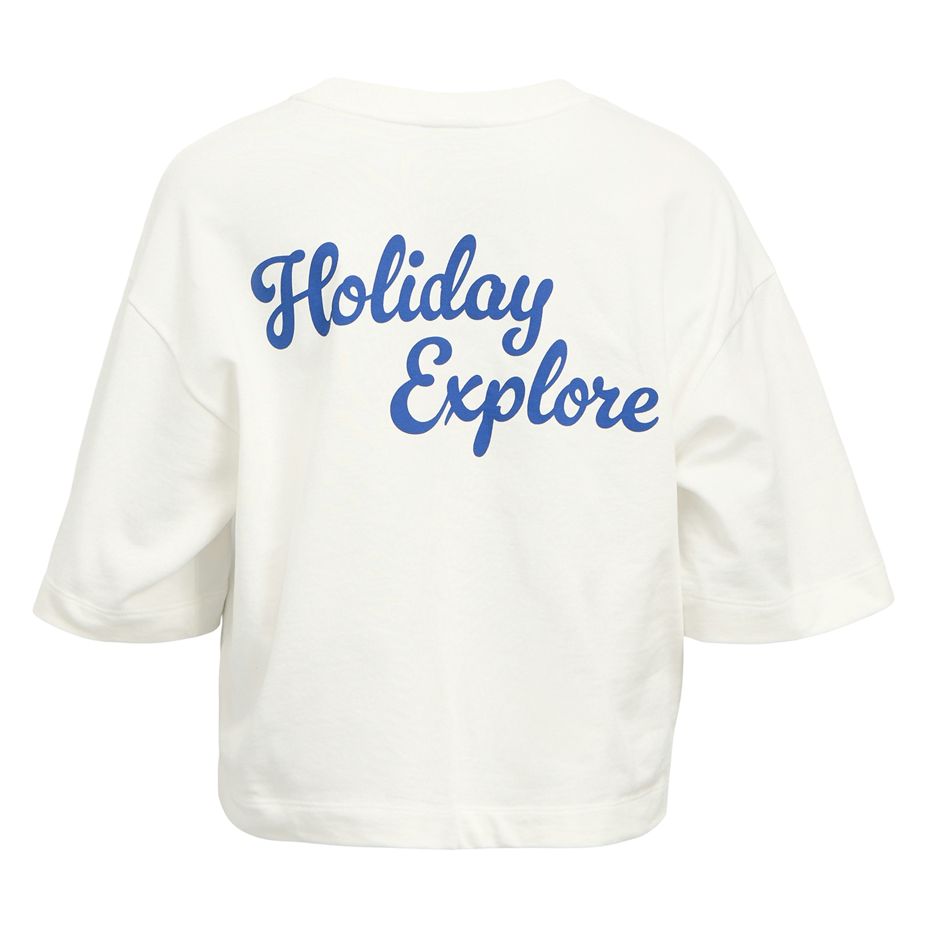 Oversized cotton blend t-shirt OBJECT Beige