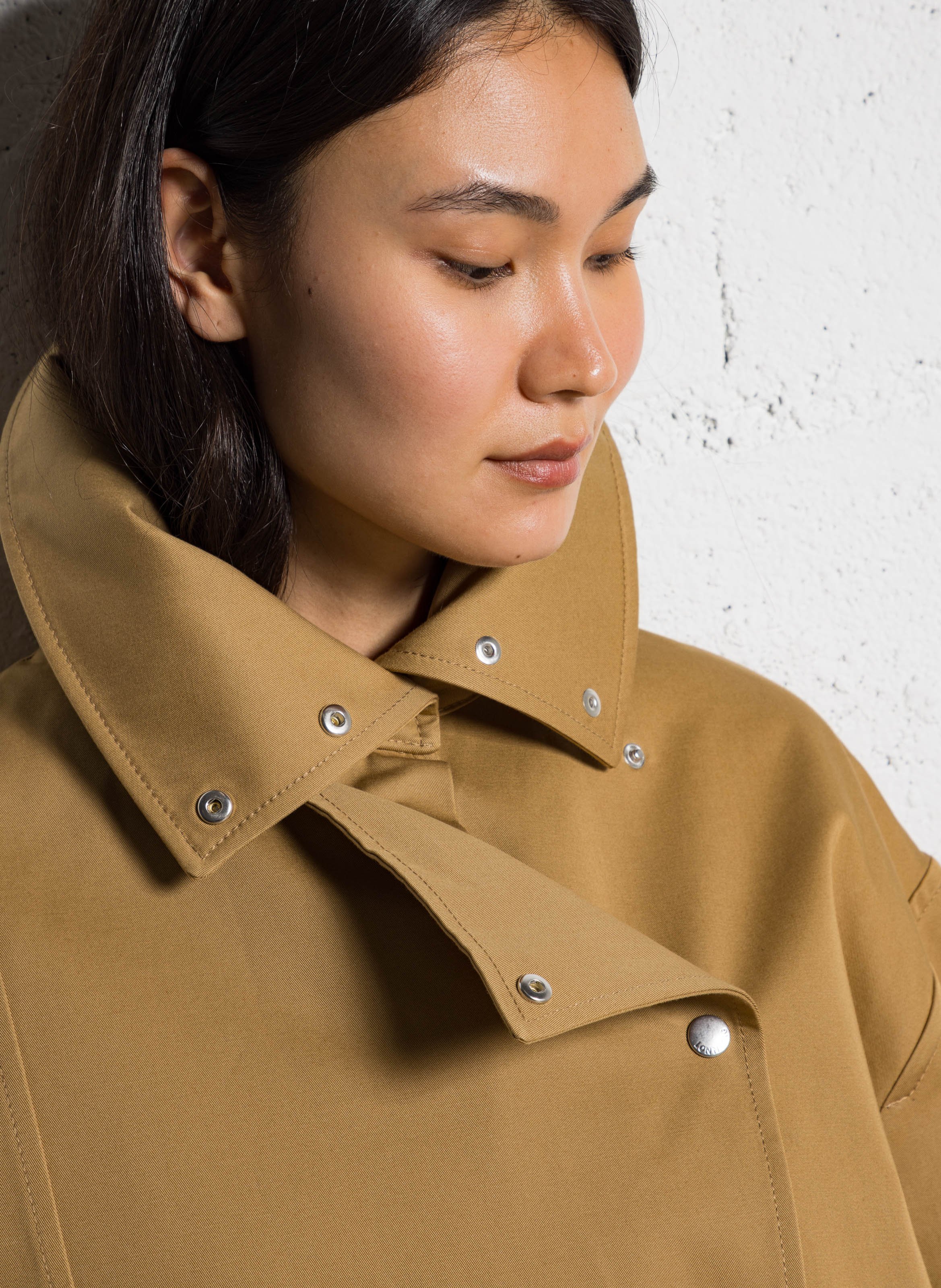 Oversized cotton coat MARGAUX LONNBERG Brown