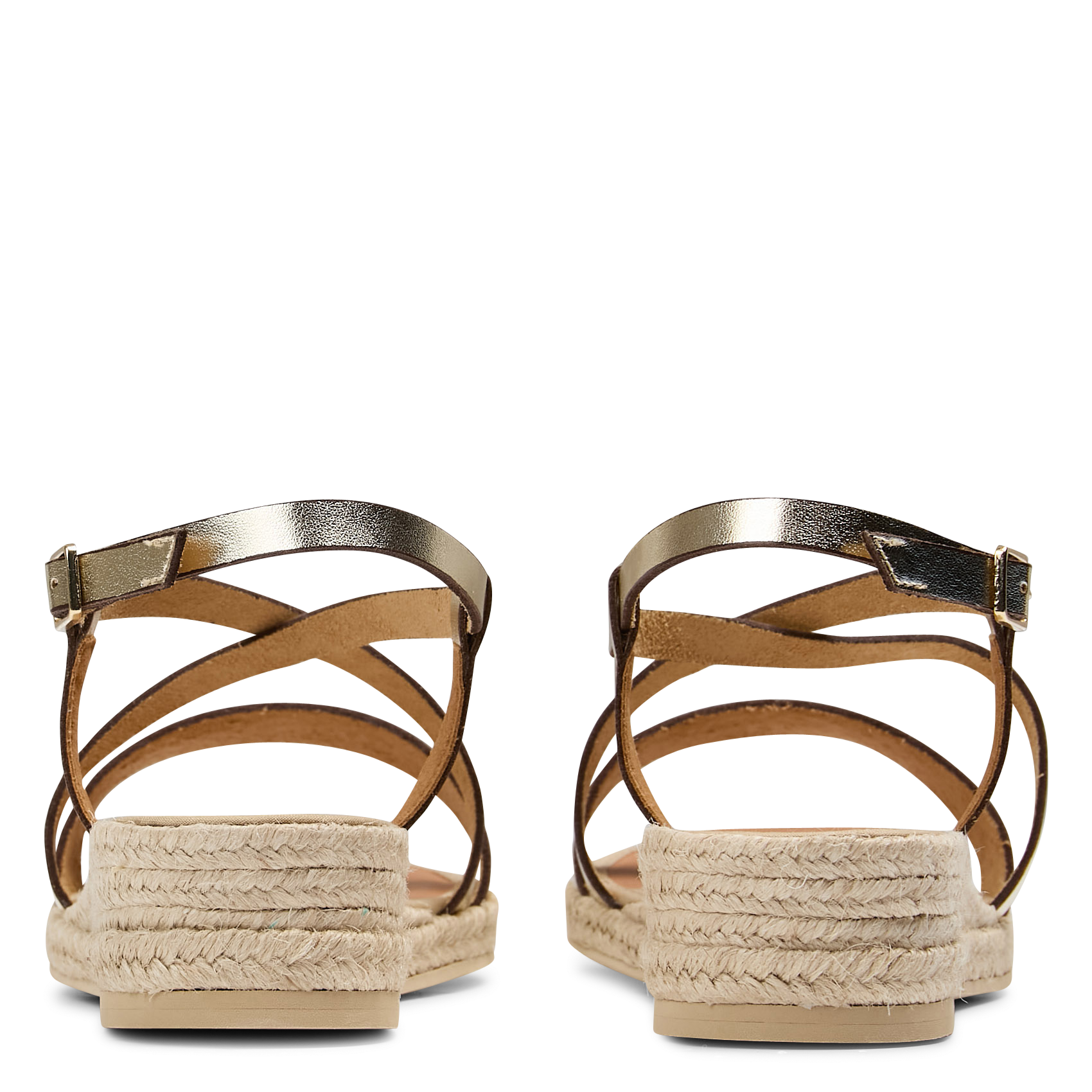 Espadrilles van leer MON SOULIER Goudkleurig