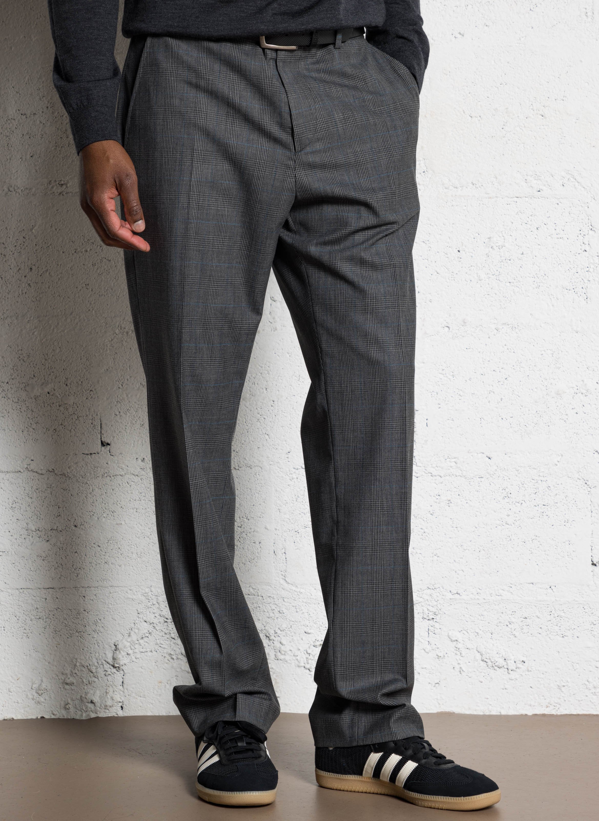 Geruite kostuumbroek IKKS Grijs