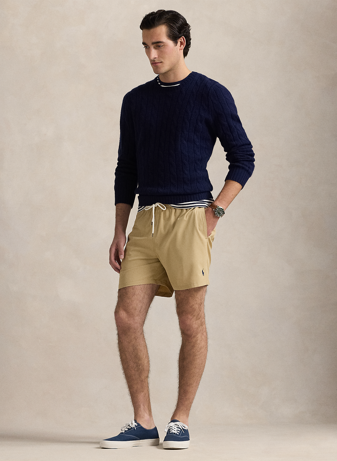 Badeshorts mit Stickerei POLO RALPH LAUREN Beige