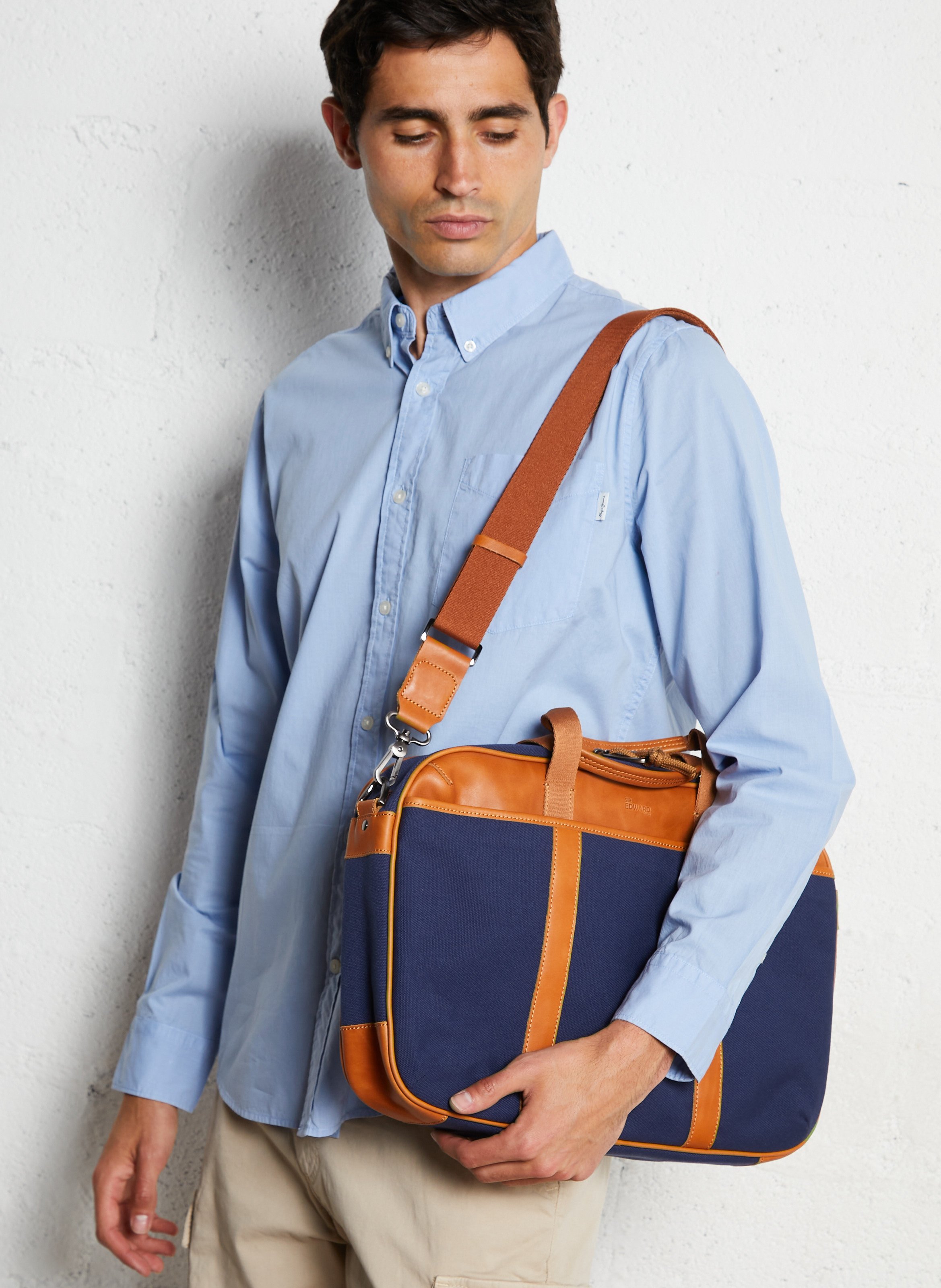 Dokumententasche in zweifarbigem Leder-Look SIR EDWARD Mehrfarbig