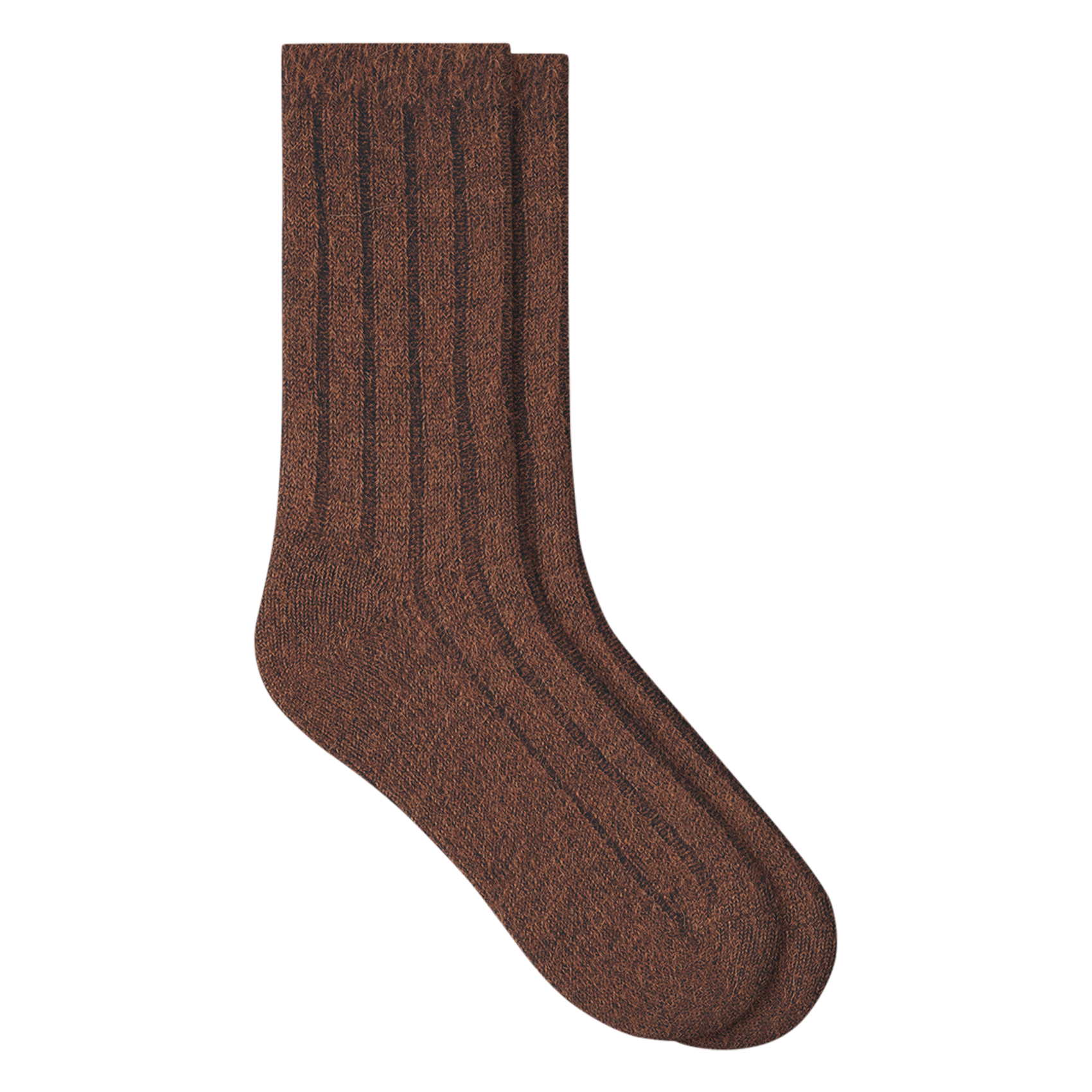Ribbed mid-calf socks BLEUFORET Brown