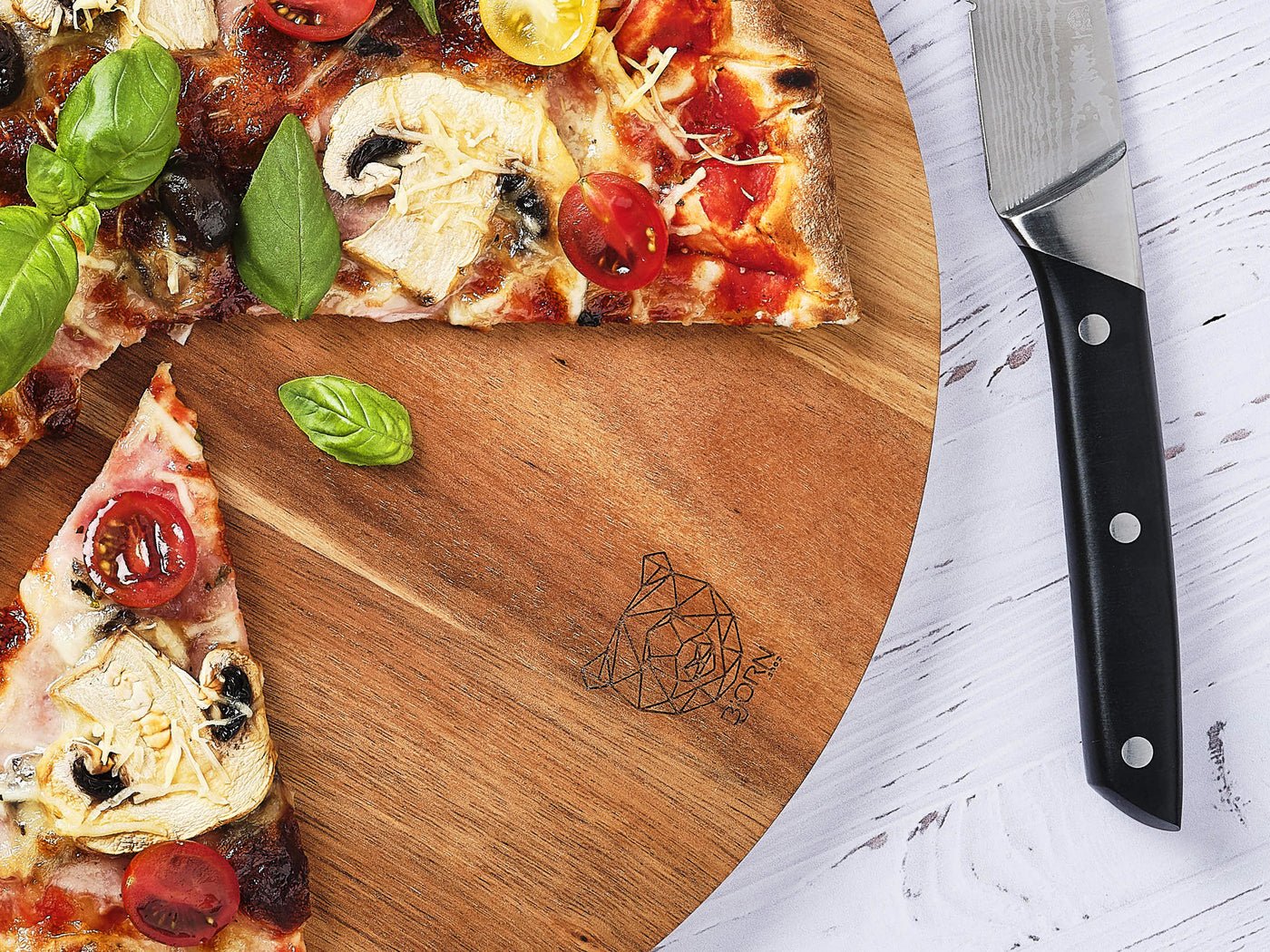 Acacia Wood Cutting Board Stine - ø31cm BJORN Brown