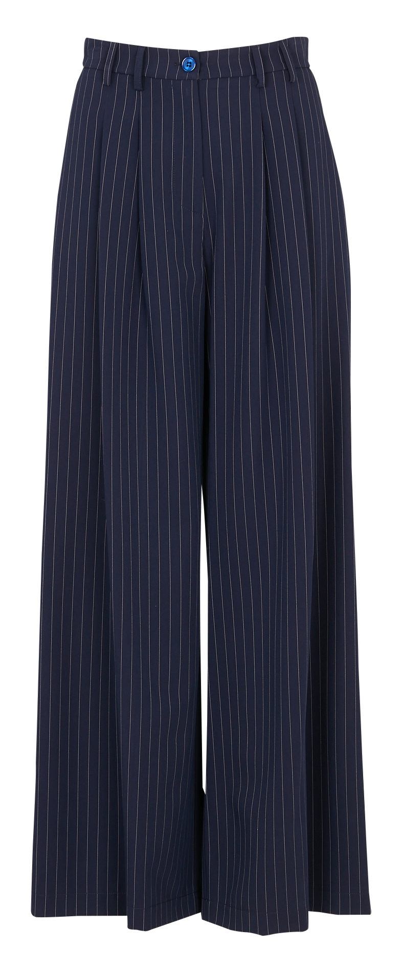 Pantalon large palazzo à pinces rayé PLEASE Bleu