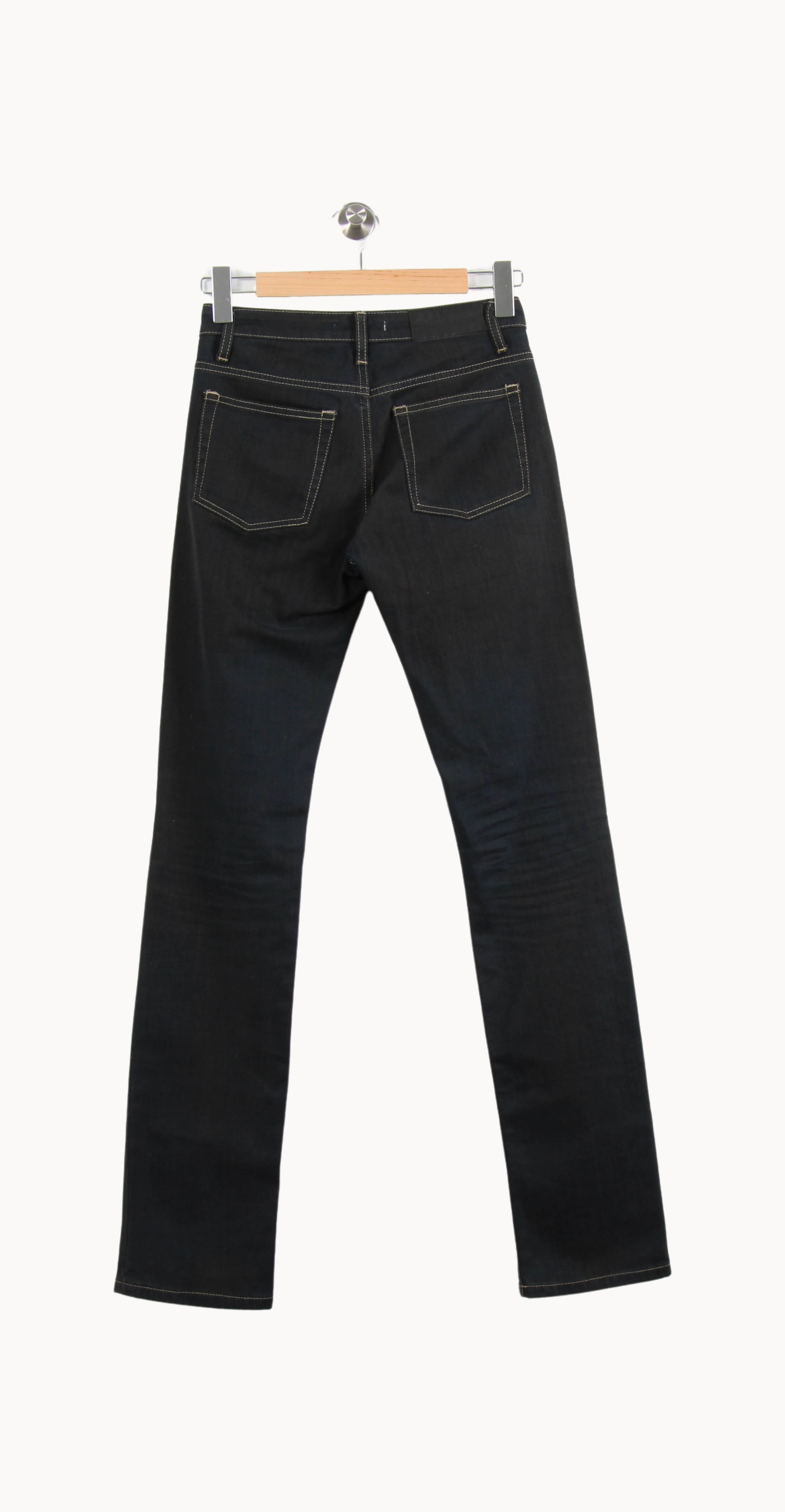 Cropped slim jeans with studs ACNE STUDIOS - Seconde Main Blue