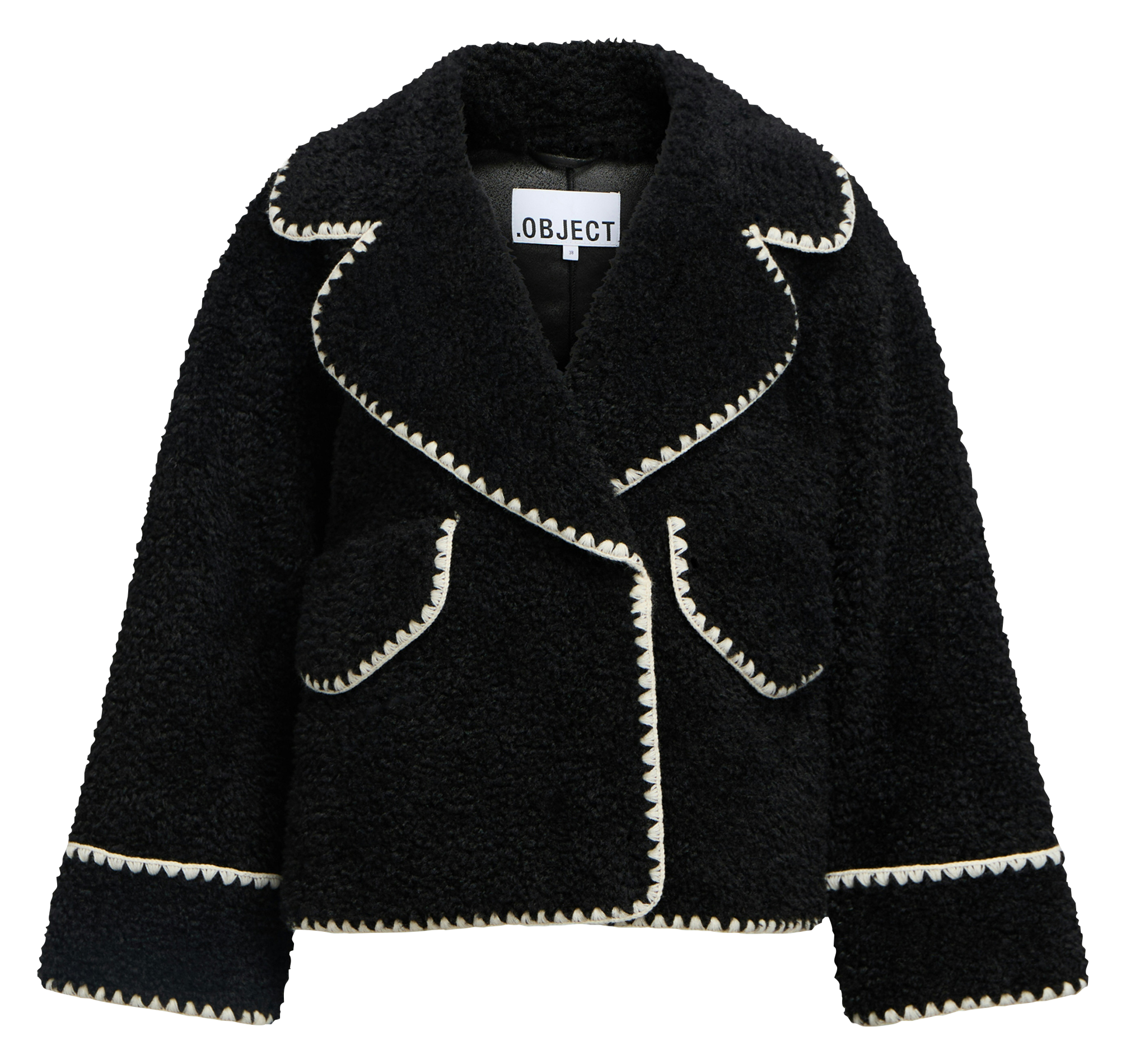 Jas met reverskraag OBJECT Zwart