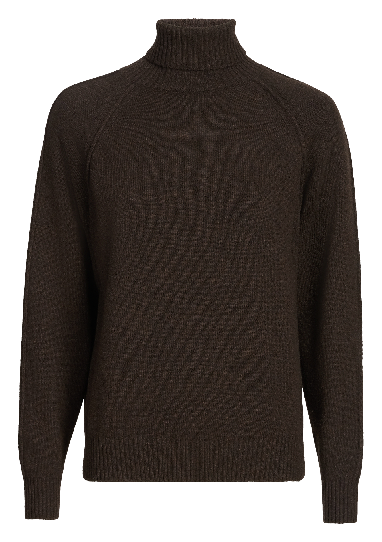 Pull droit col roulé en laine mélangée SAISON 1865 Marron