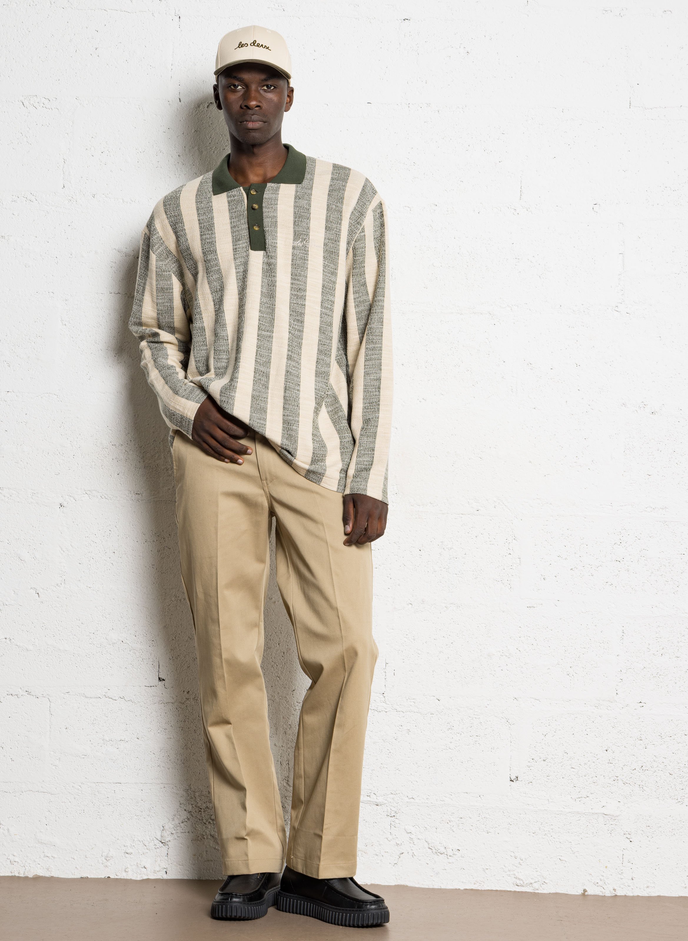 Gestreiftes Poloshirt LES DEUX Grun