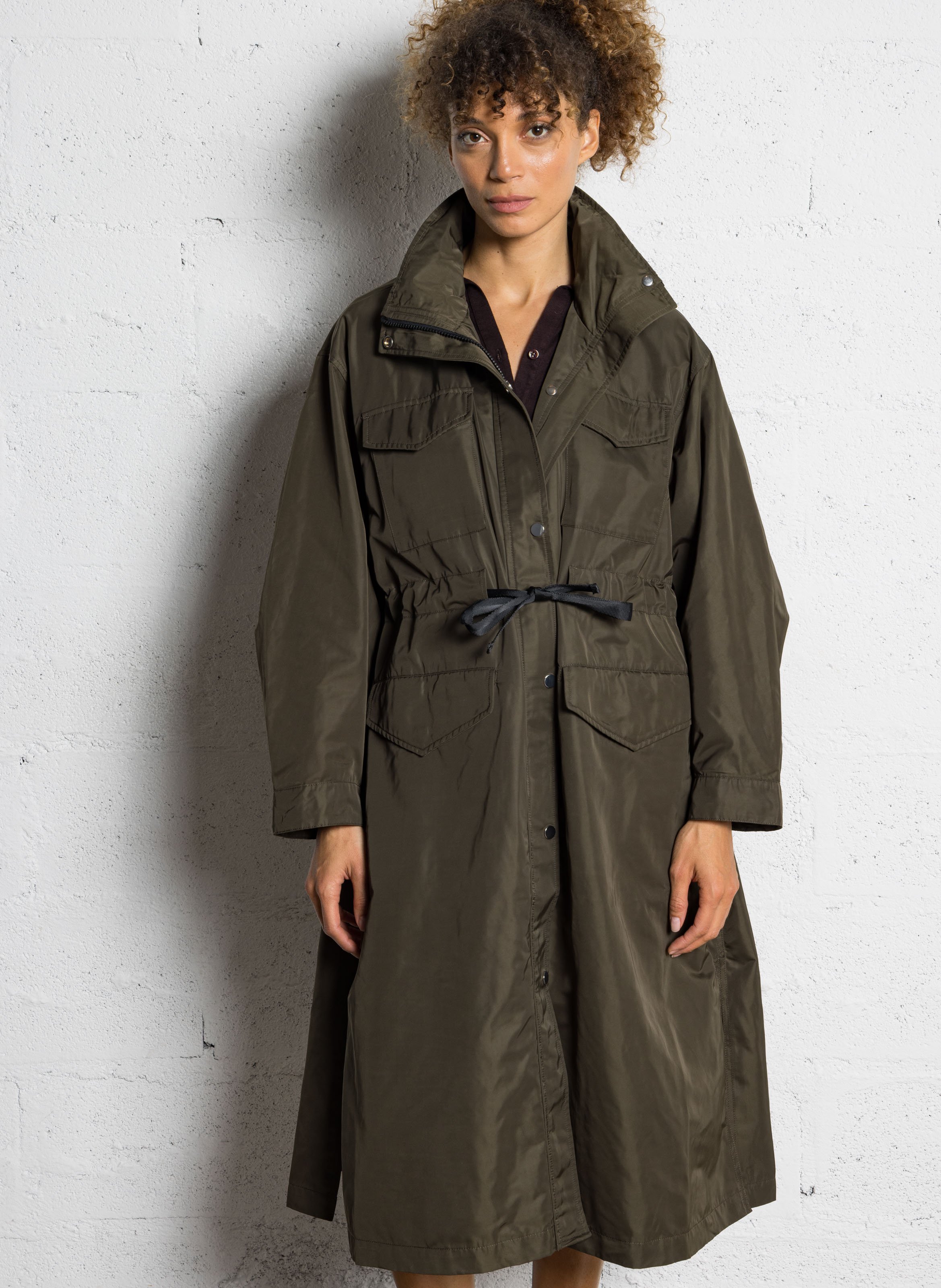 Parka met opstaande kraag BERENICE Kaki