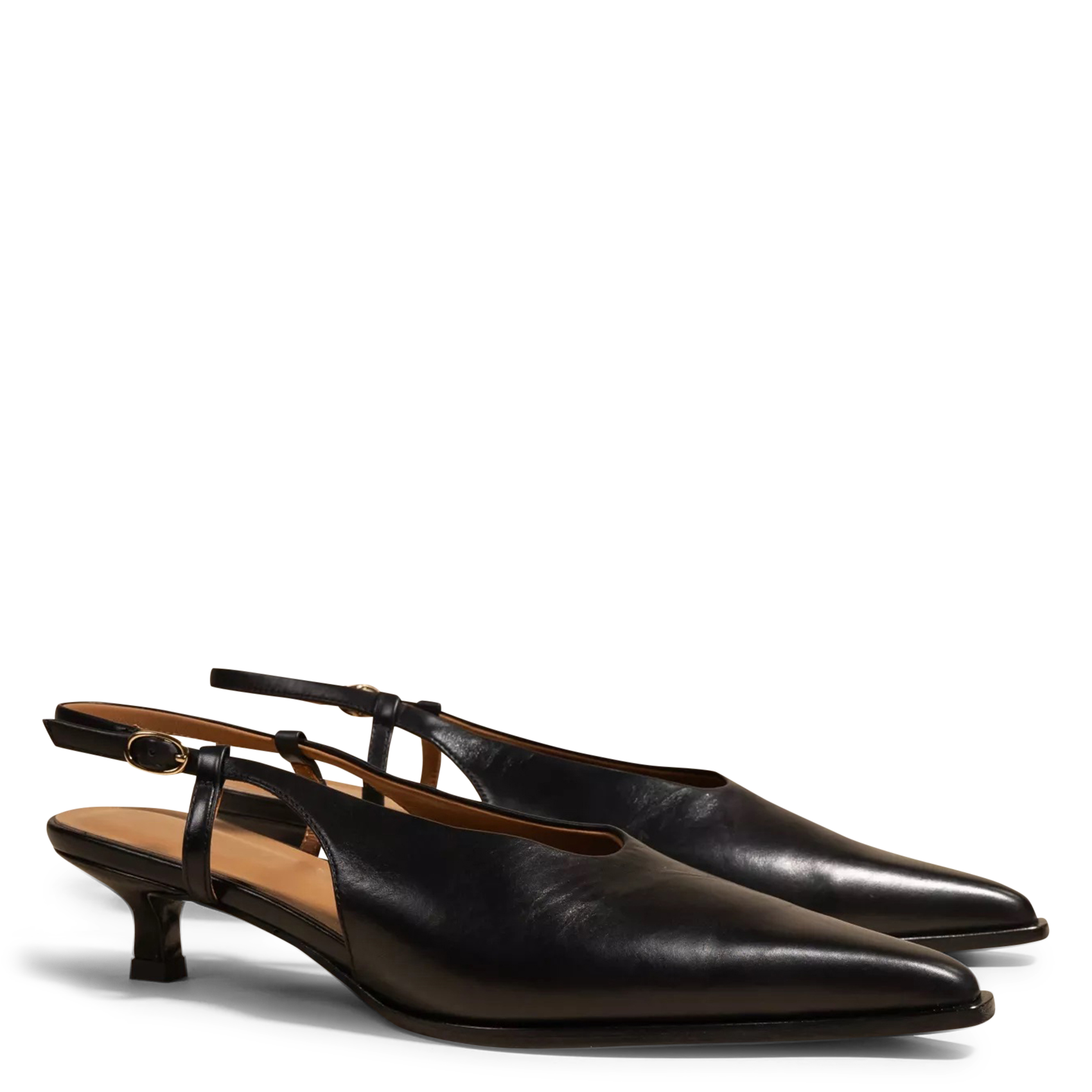 Braided faux leather slingback sandals MI/MAI Black