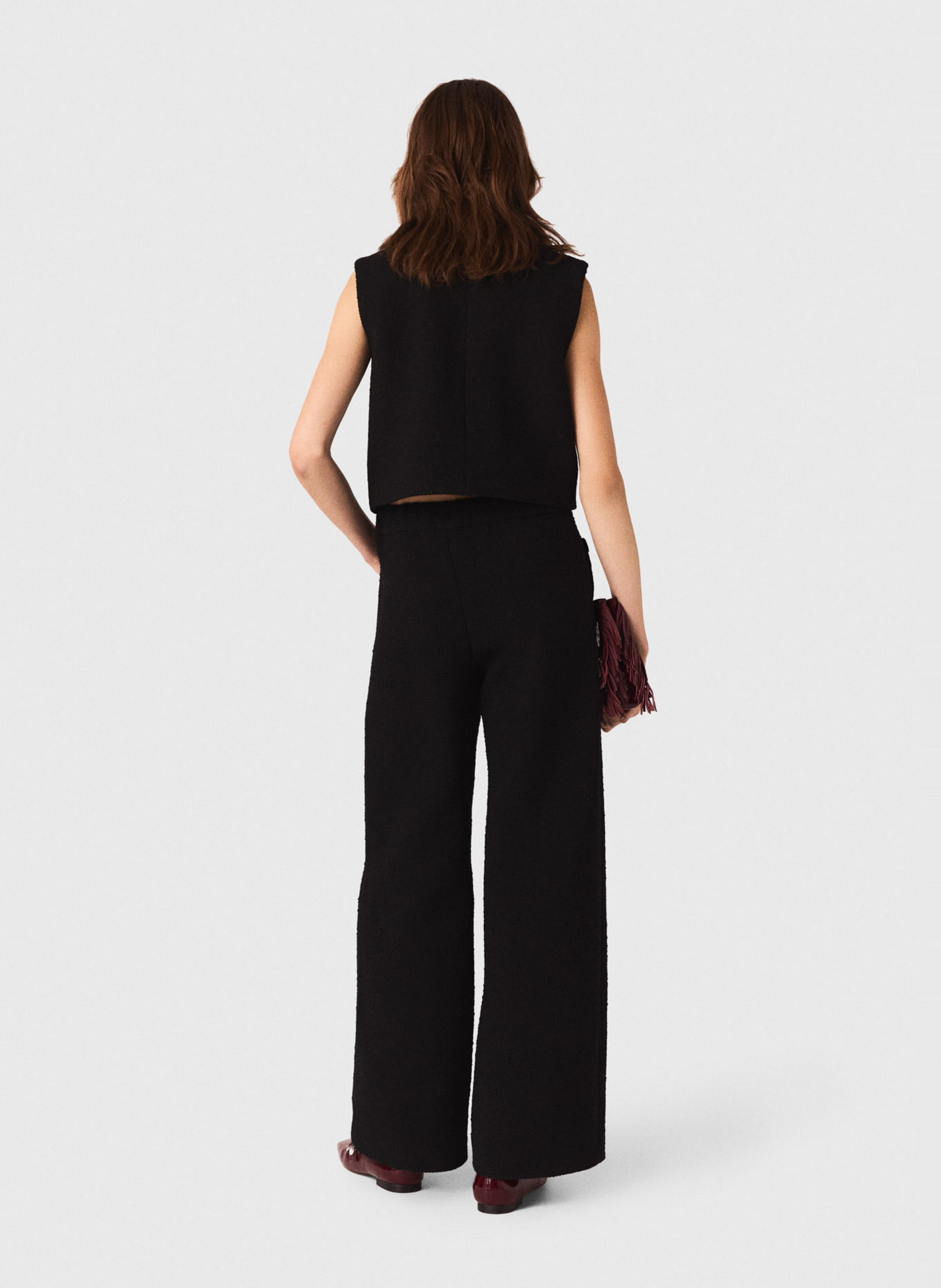 Pantalon large MAJE Noir