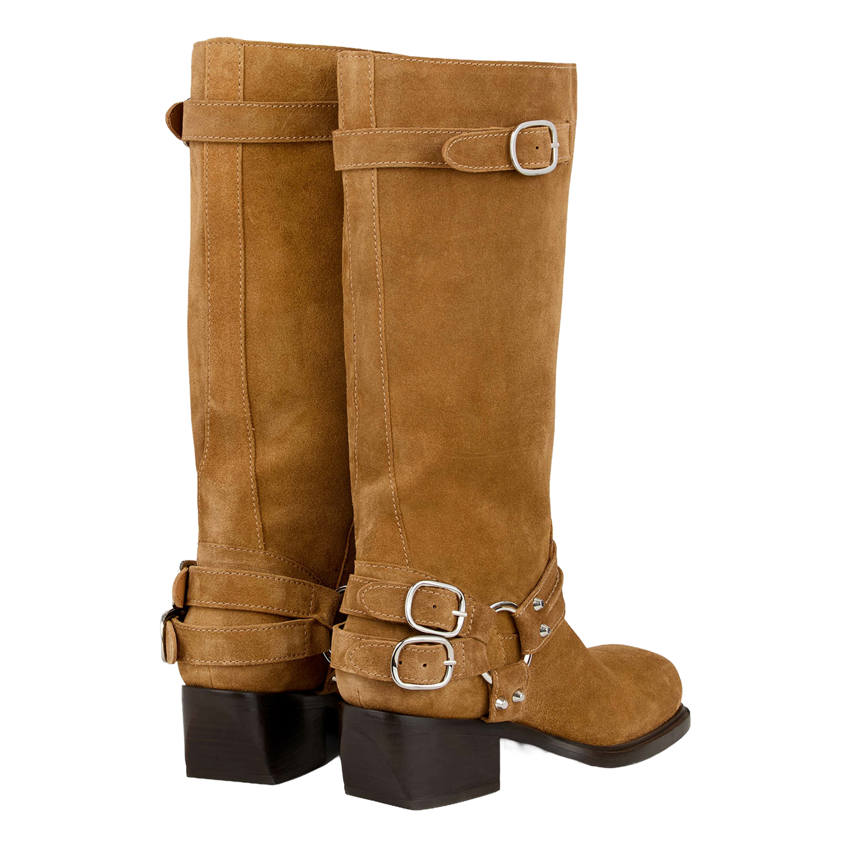 Hoge laarzen van suède leer SANDRO Bruin