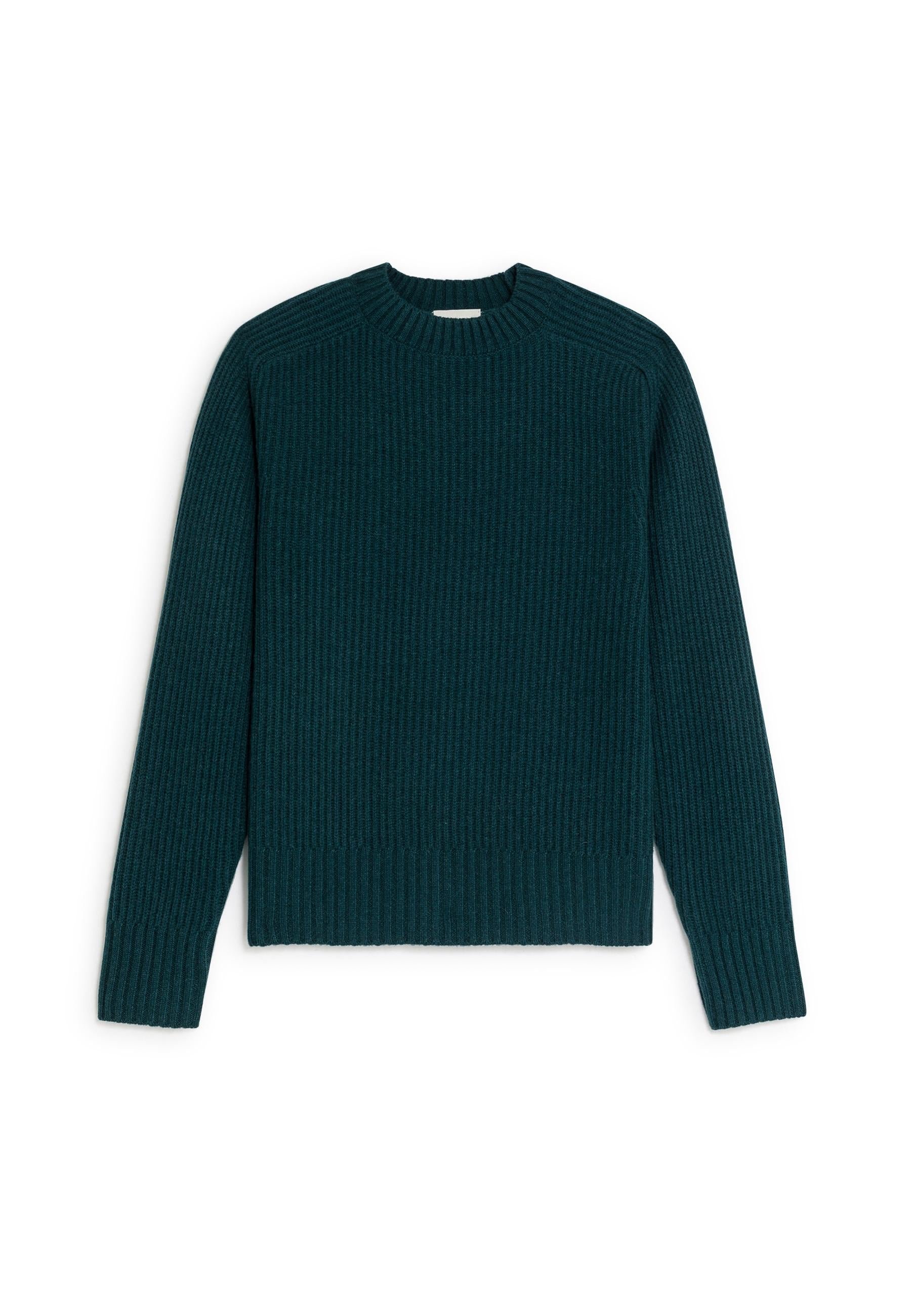 Ribbed round-neck cashmere sweater RODIER Green