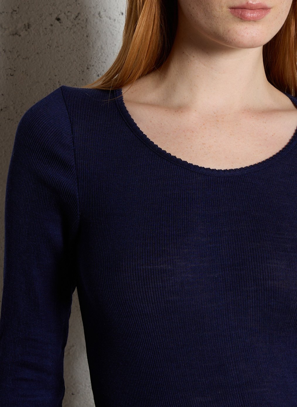 Plain long-sleeved T-shirt ARMOR LUX Blue