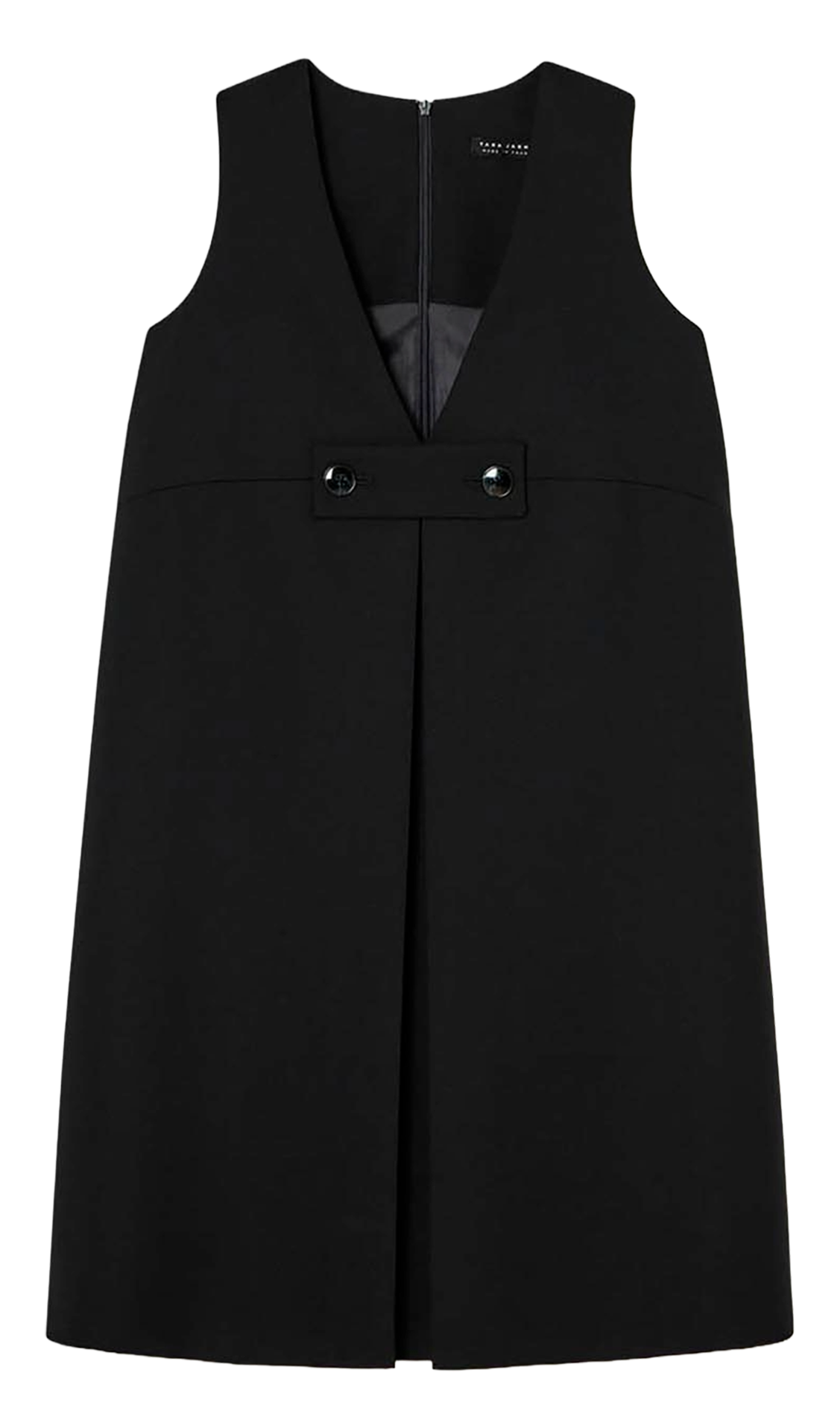 Robe courte col V unie en laine TARA JARMON Bleu