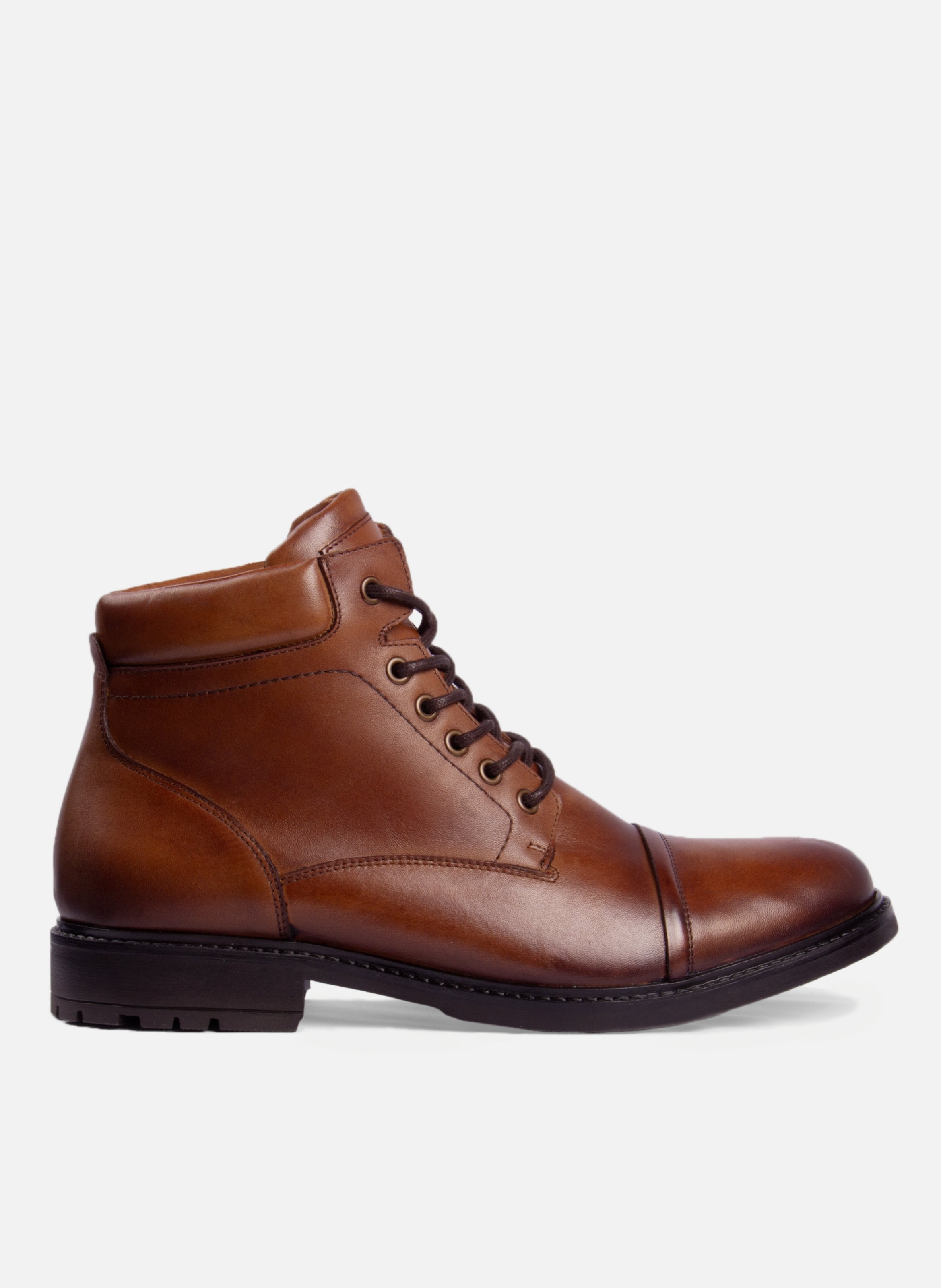 Boots rangers Elliot smooth leather cognac JULES & JENN Brown