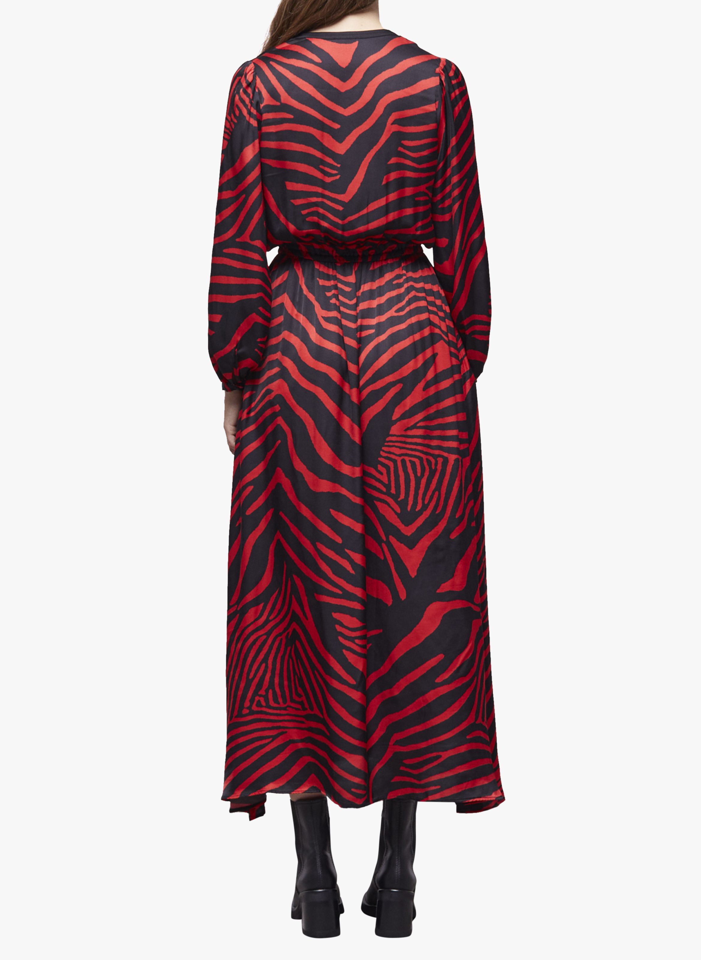 Robe longue col V imprimée  THE KOOPLES Rouge
