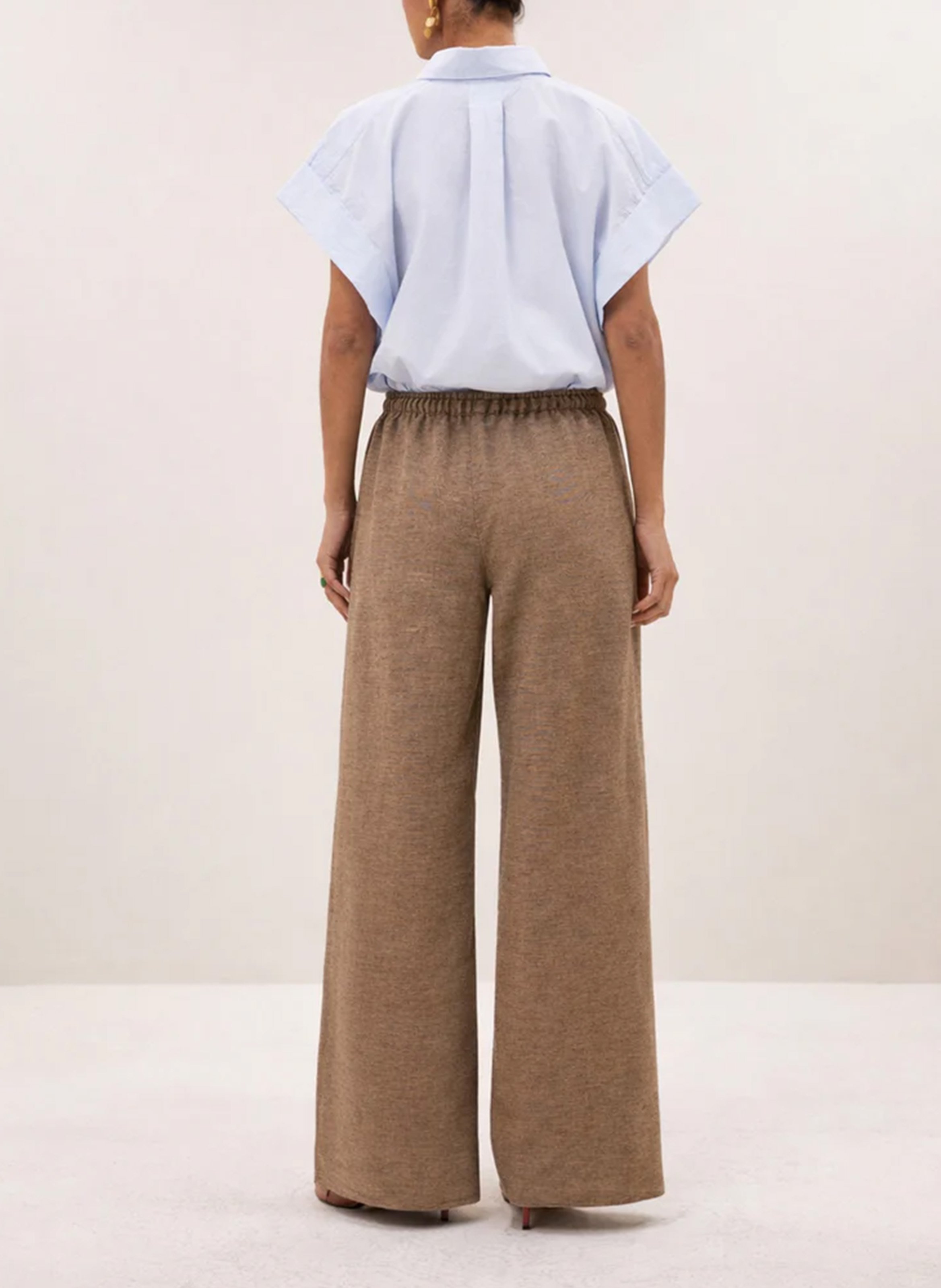 Chemise droite col classique en coton BY BAR Bleu