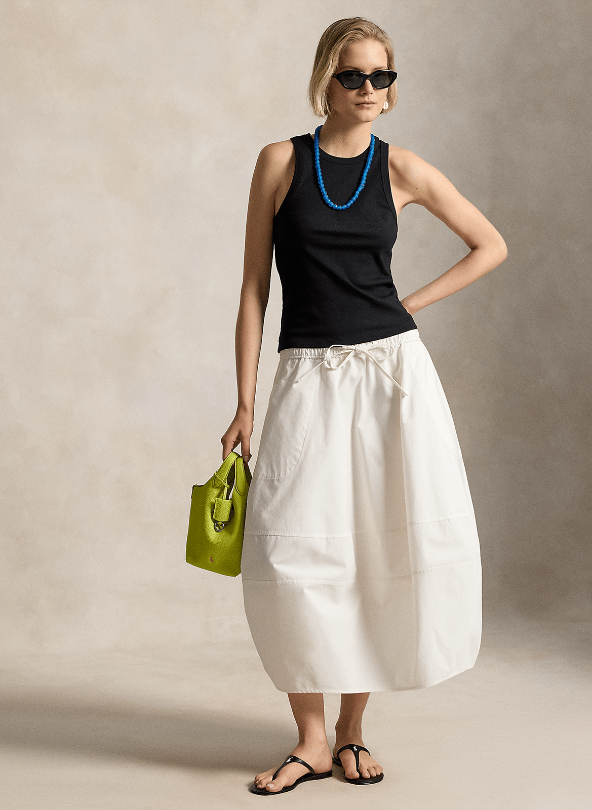 Anaïs - Midirock aus Baumwolle POLO RALPH LAUREN Weiss