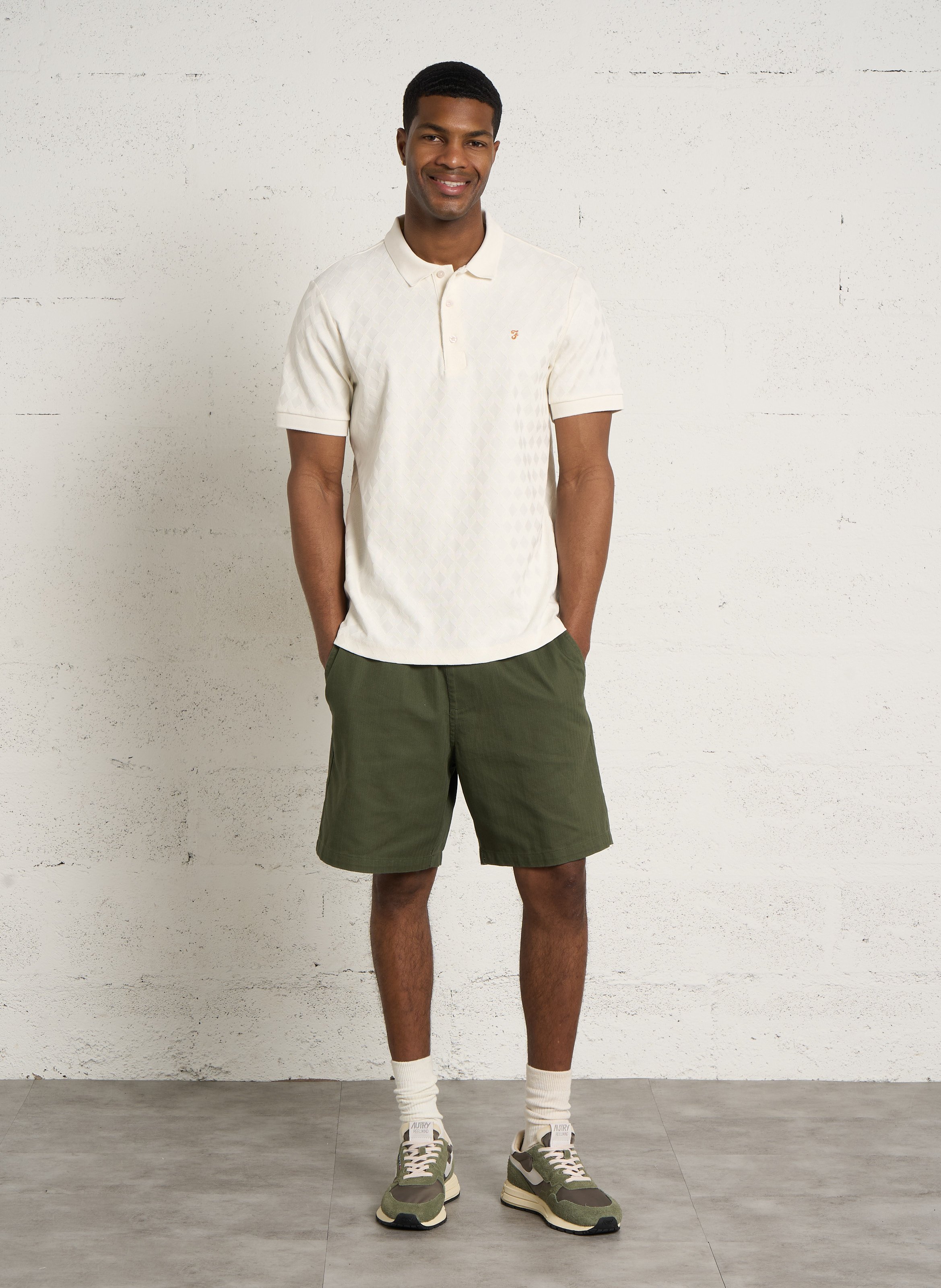 Short droit en coton FARAH Vert