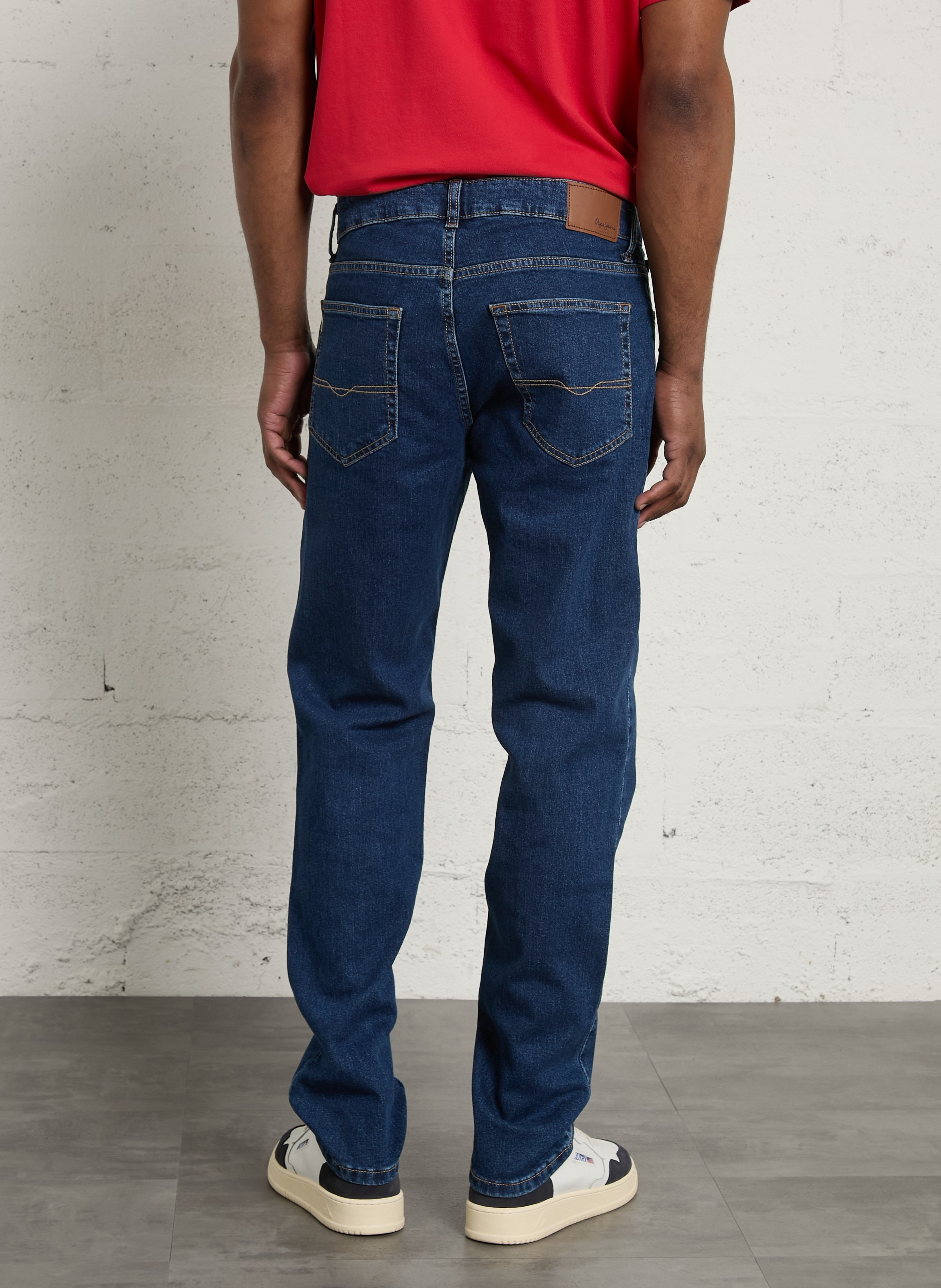 Jean slim en coton mélangé PEPE JEANS Bleu