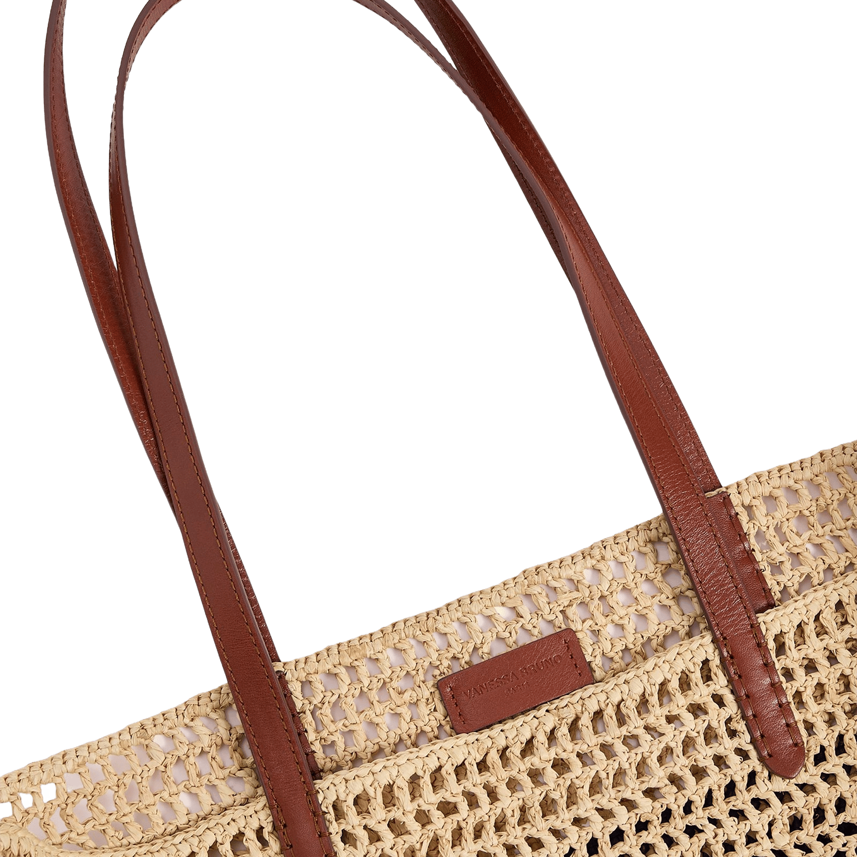 Sac cabas en raphia tressé VANESSA BRUNO Bleu