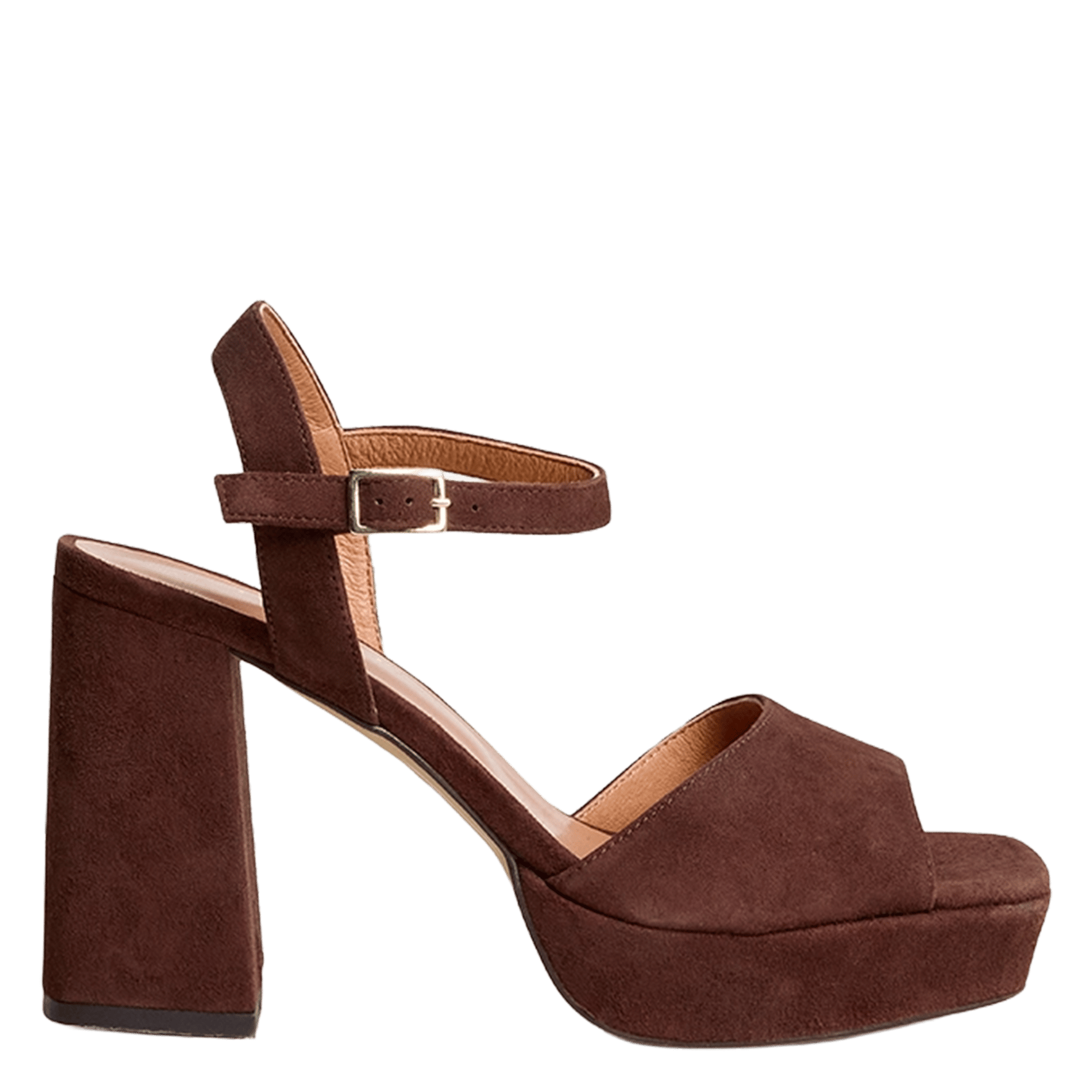 Suède sandalen met hak JONAK Bruin