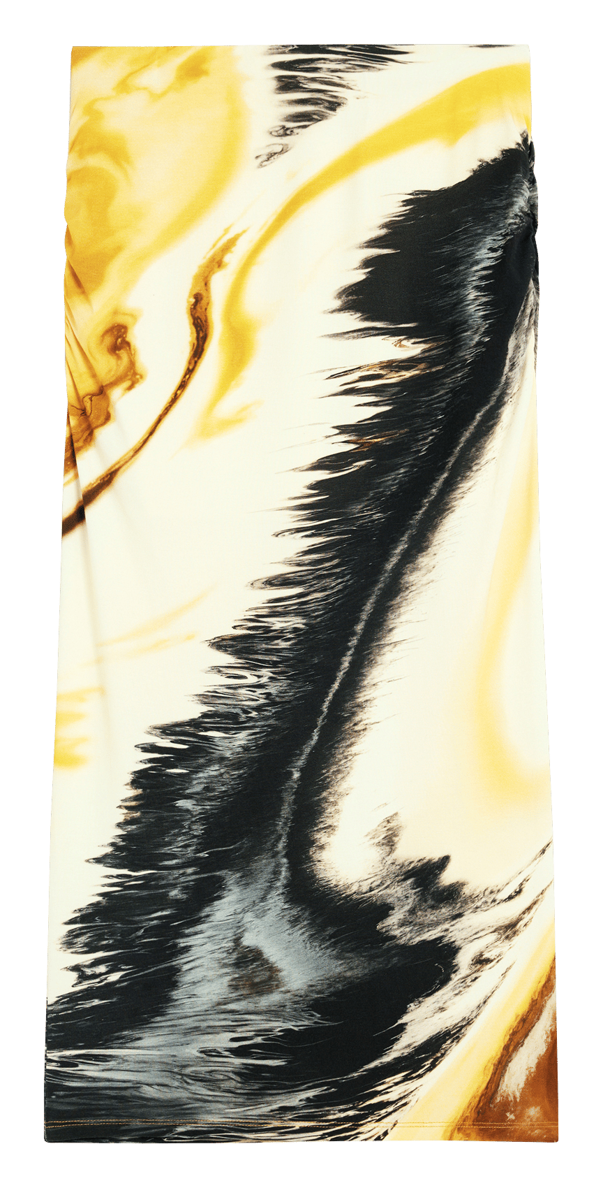 Jupe longue moulante imprimée DESIGUAL Jaune