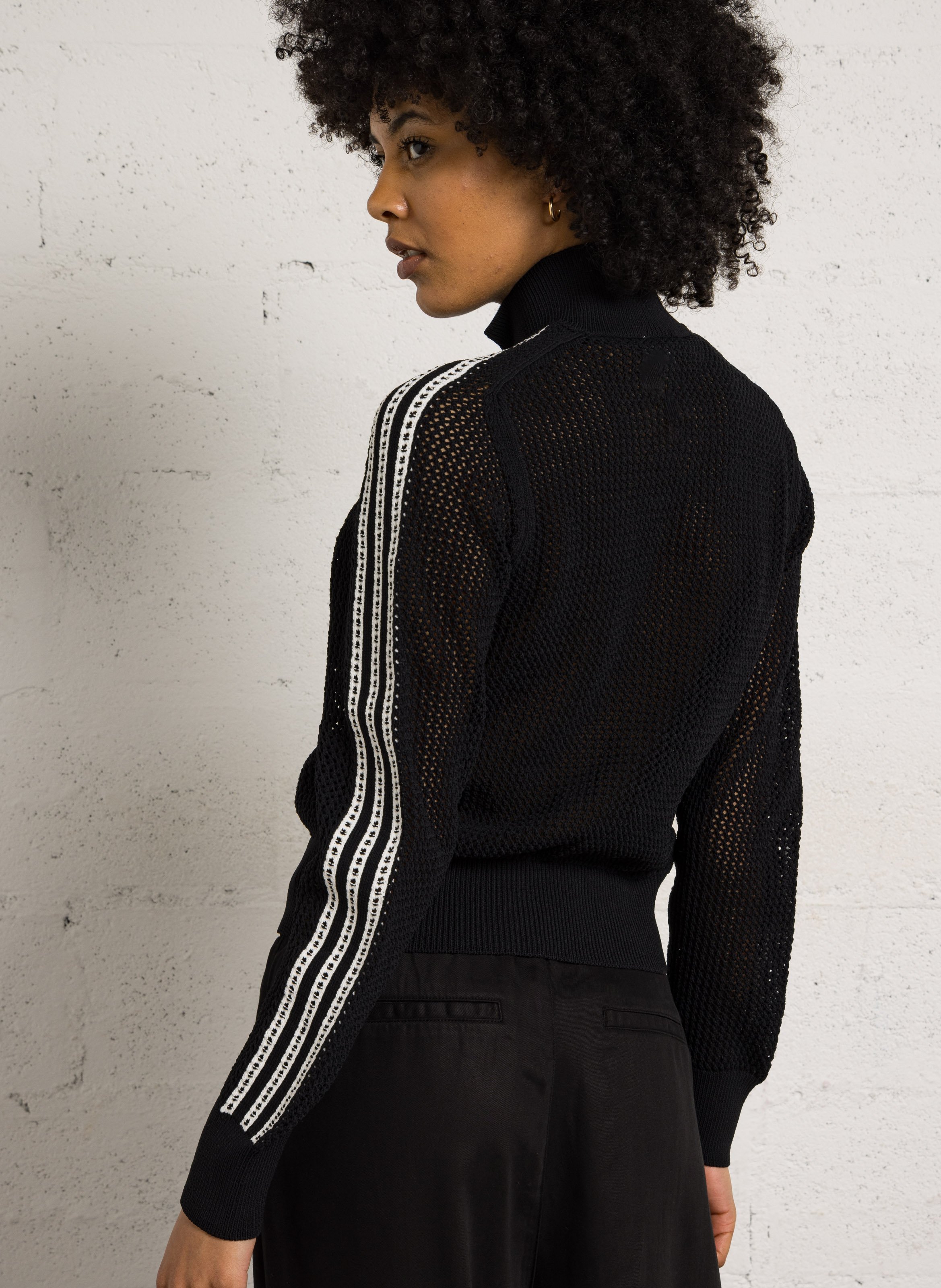 Zip-up high-neck jacket ADIDAS Black