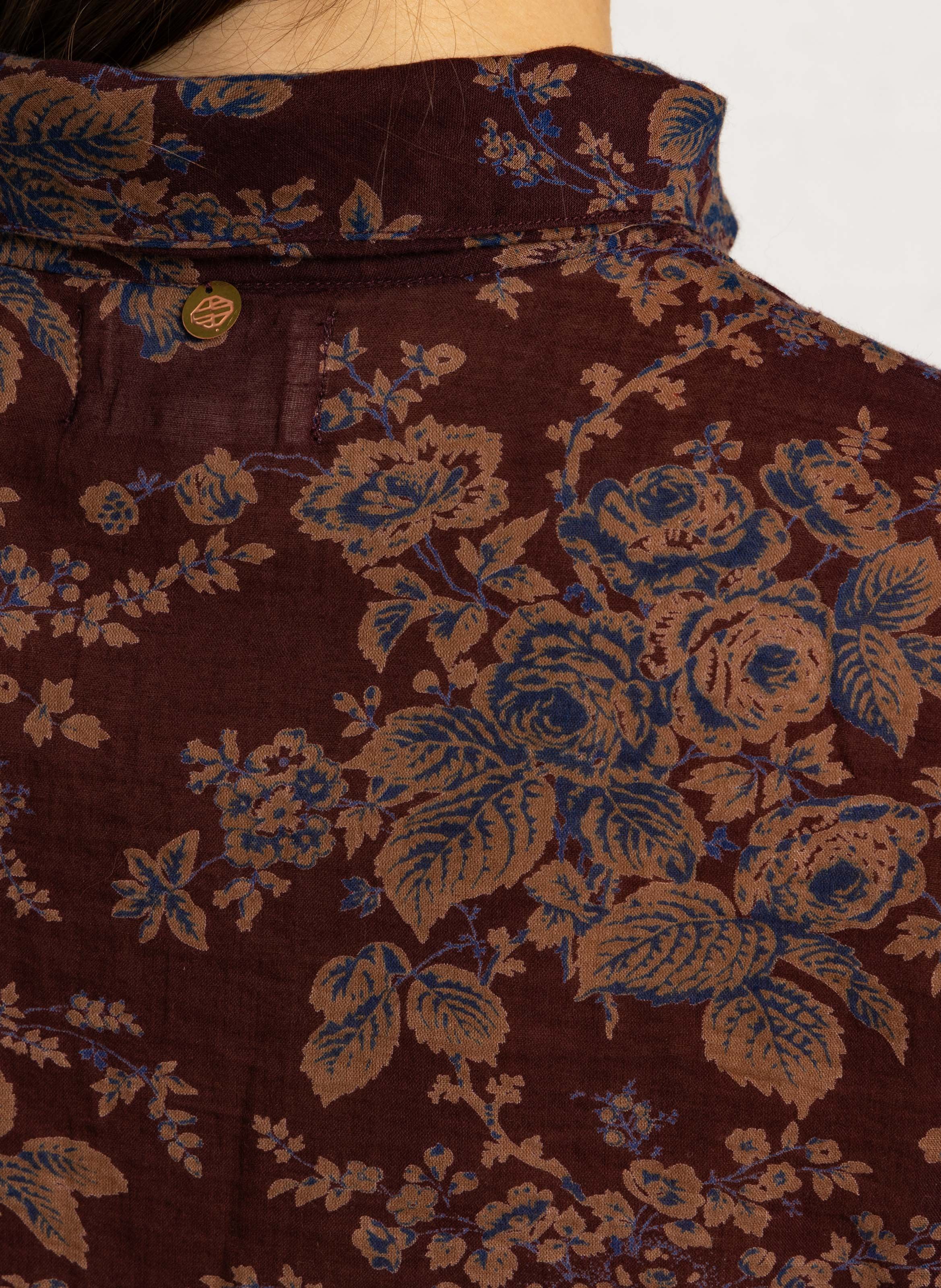 Baumwoll-Top mit Print ANTIK BATIK Braun
