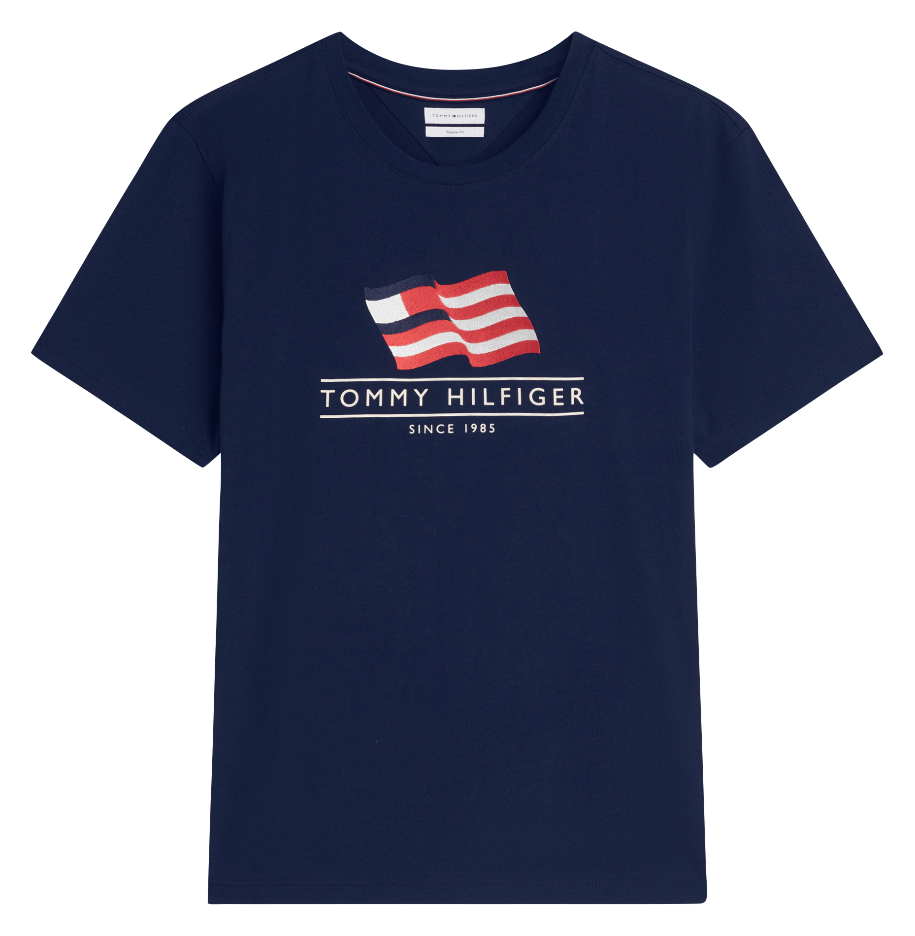 Bedrucktes T-Shirt mit Rundhalsausschnitt TOMMY HILFIGER Blau