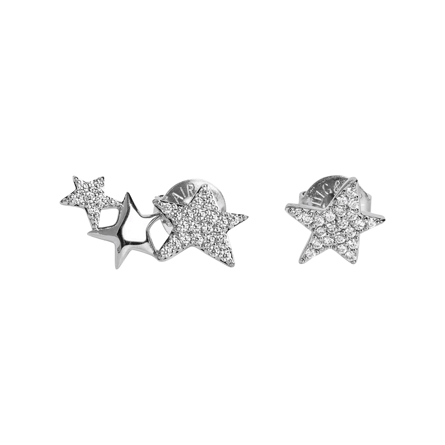 Boucles d'oreilles étoiles à strass ZADIG&VOLTAIRE Argent
