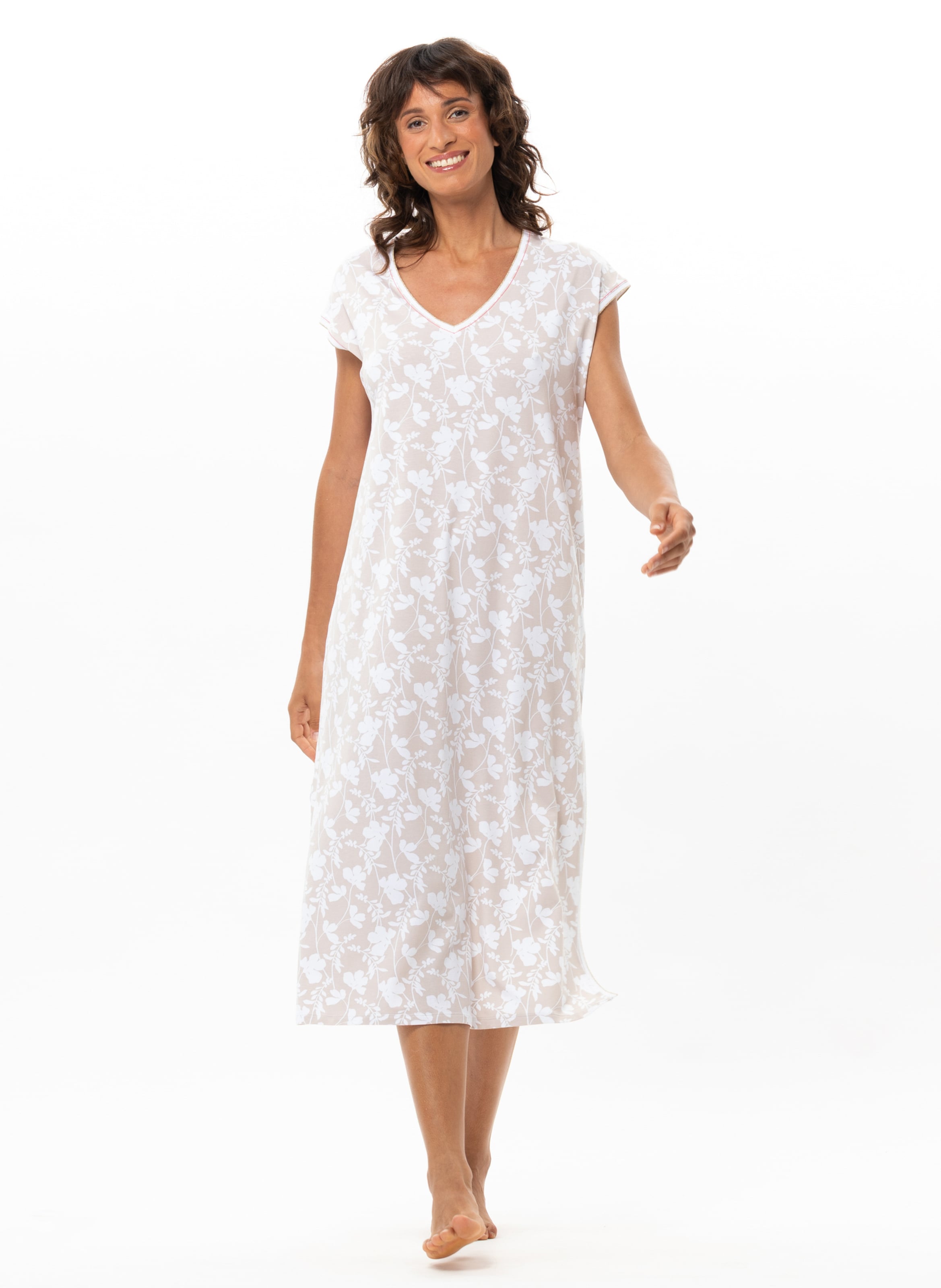 Chemise de nuit en coton modal LE CHAT Multicolore