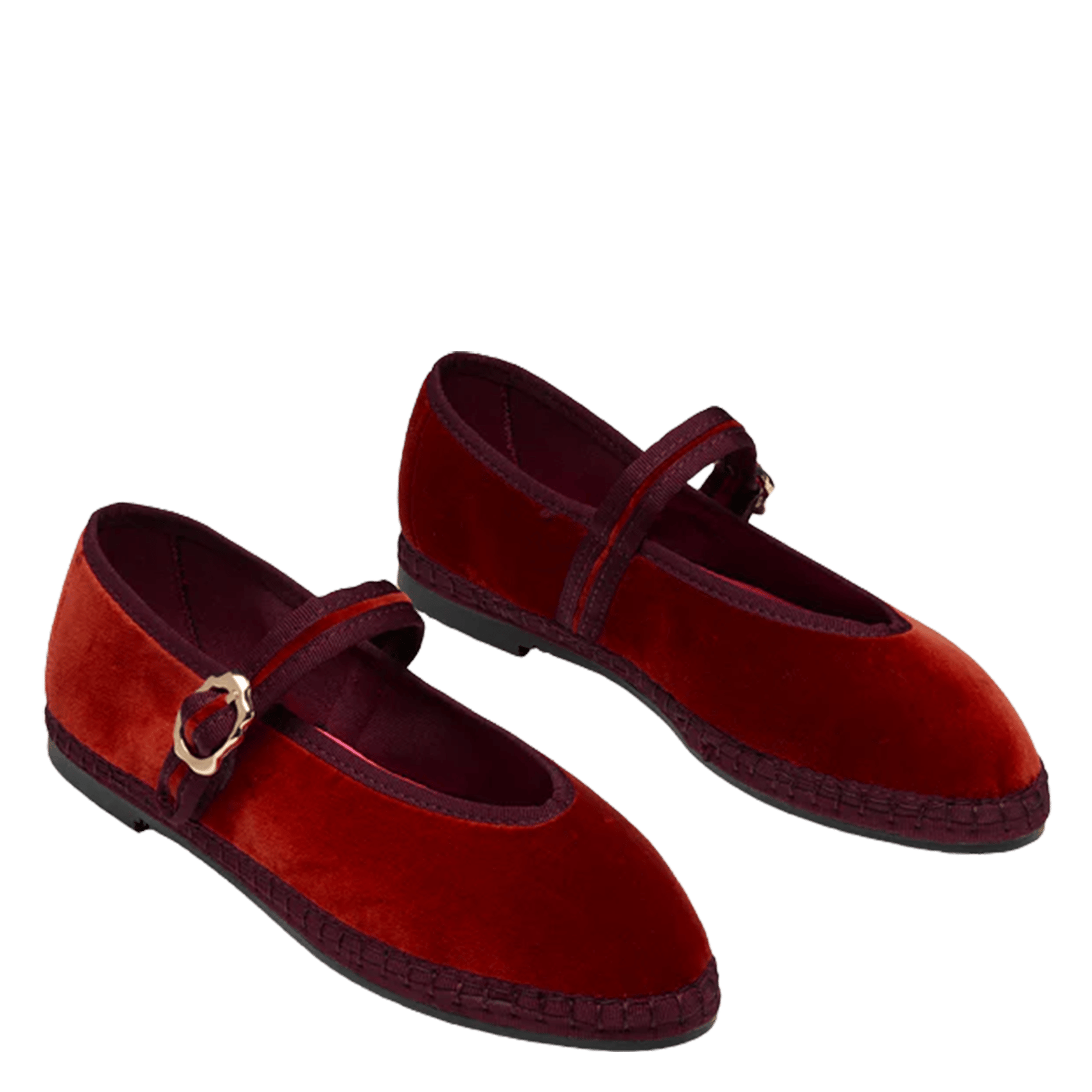 Ballerines à bride en velours FLABELUS Rouge