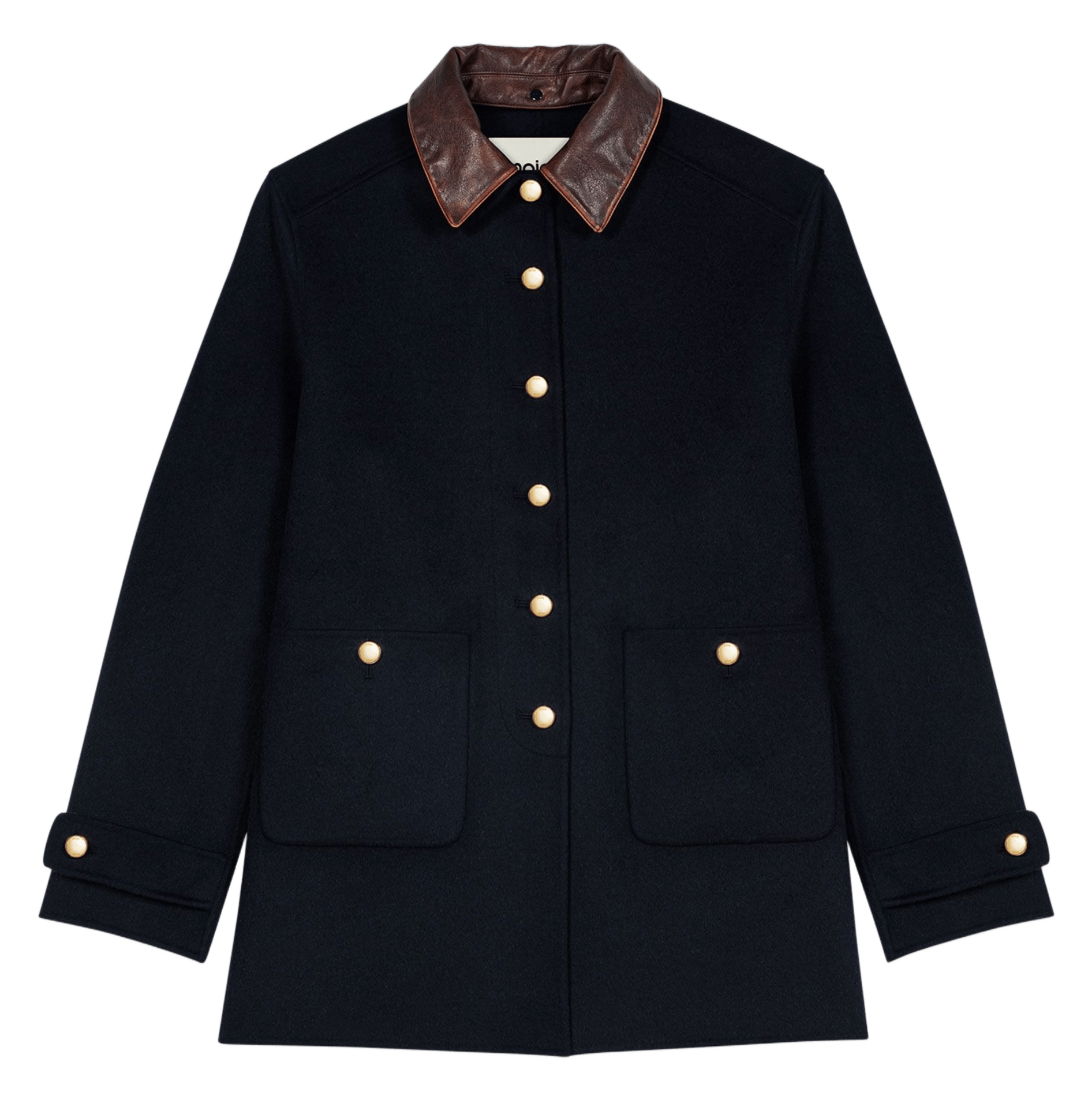 Manteau oversize en laine mélangée MAJE Bleu