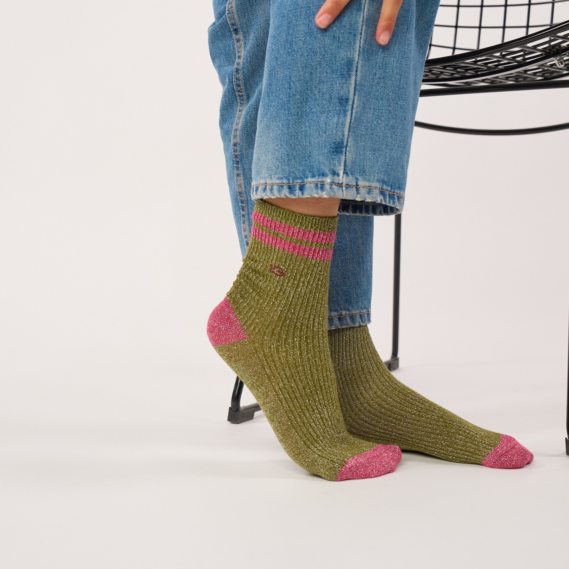 Combed Cotton Vintage Socks BILLYBELT Khaki