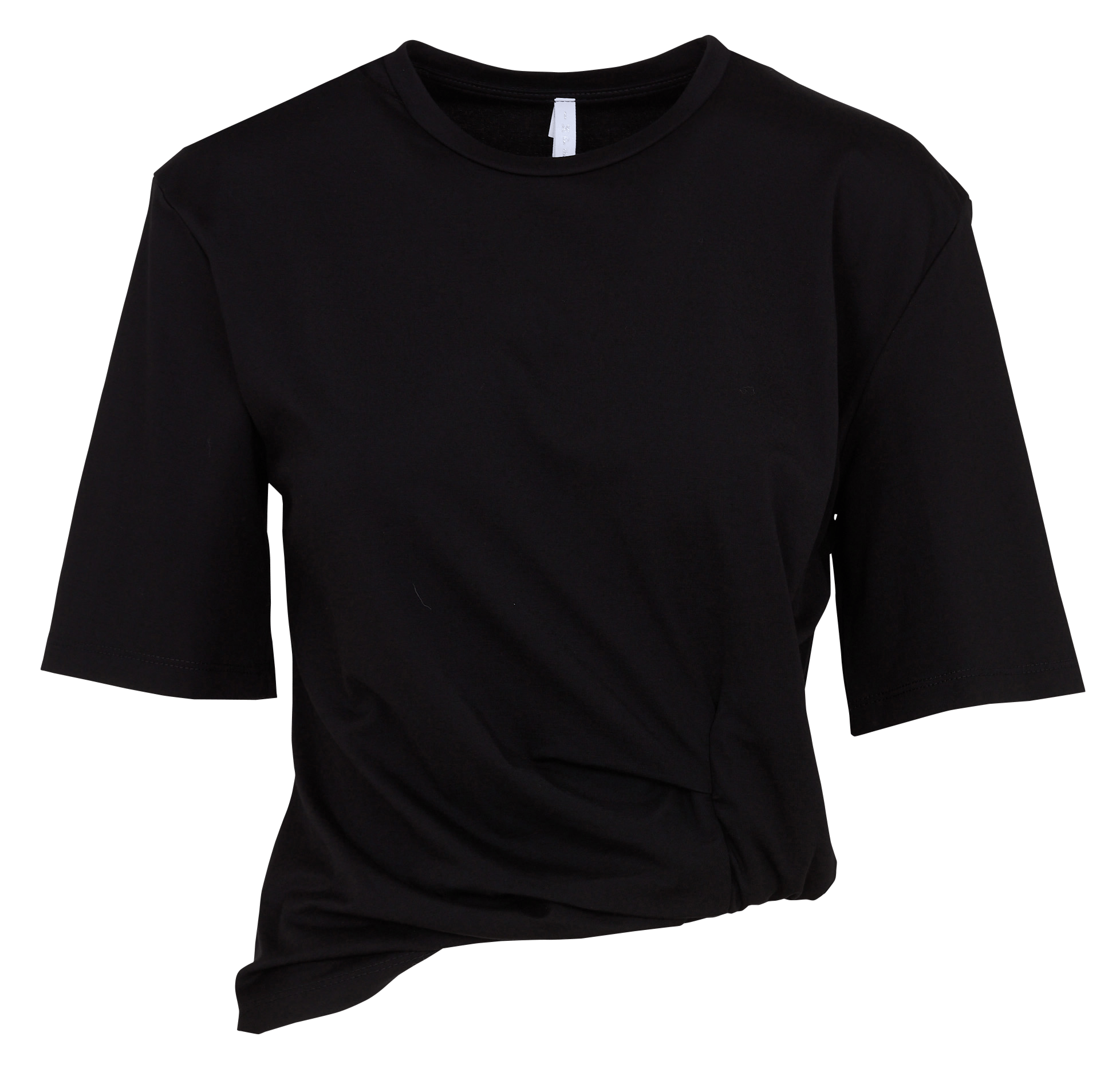 T-shirt met korte mouwen, ronde hals en knoopdetail. IMPERIAL Zwart