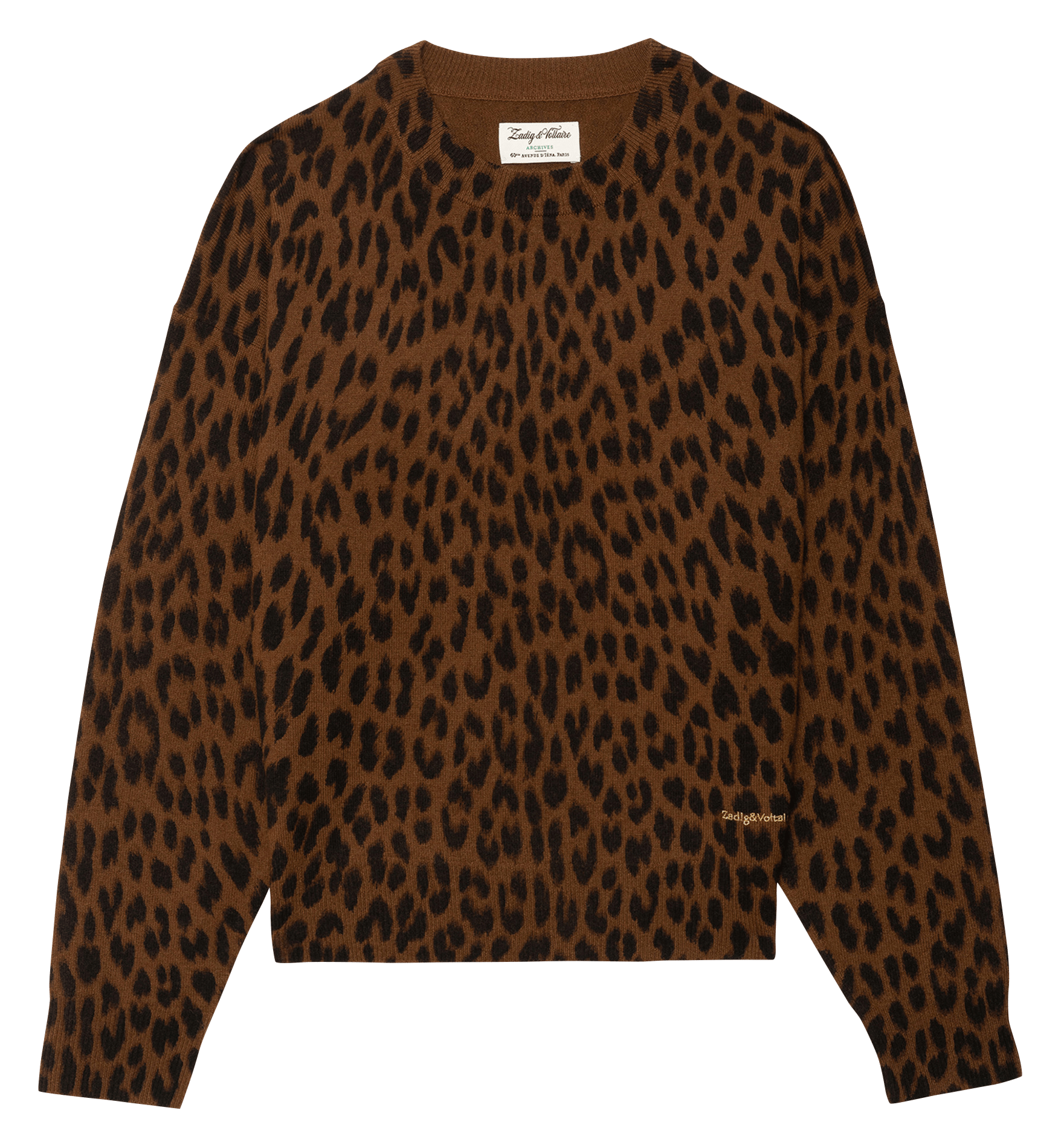 Pull droit en laine et cachemire ZADIG&VOLTAIRE Beige
