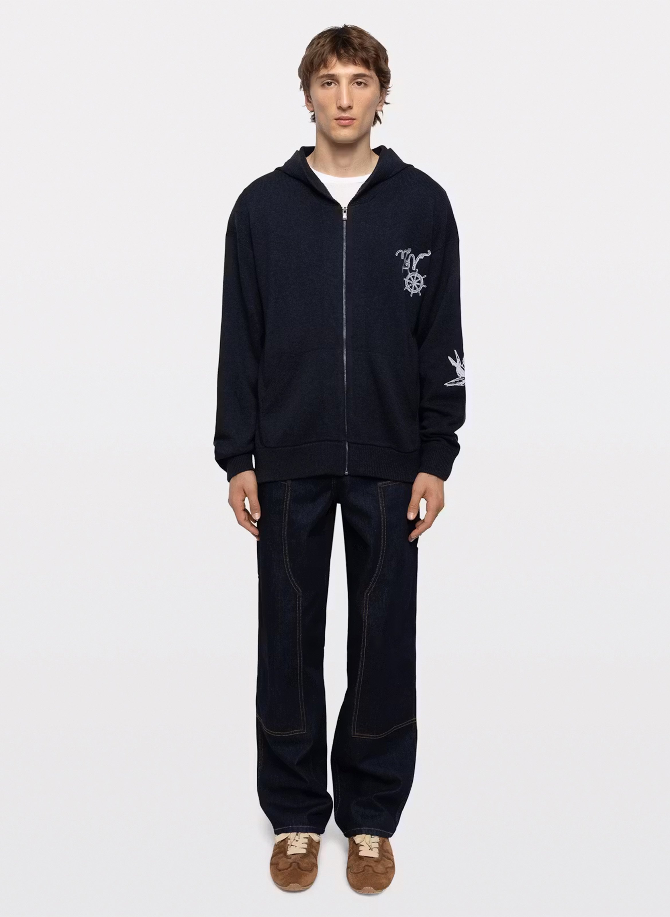 Sweat zippé loose en laine mélangée ZADIG&VOLTAIRE Bleu