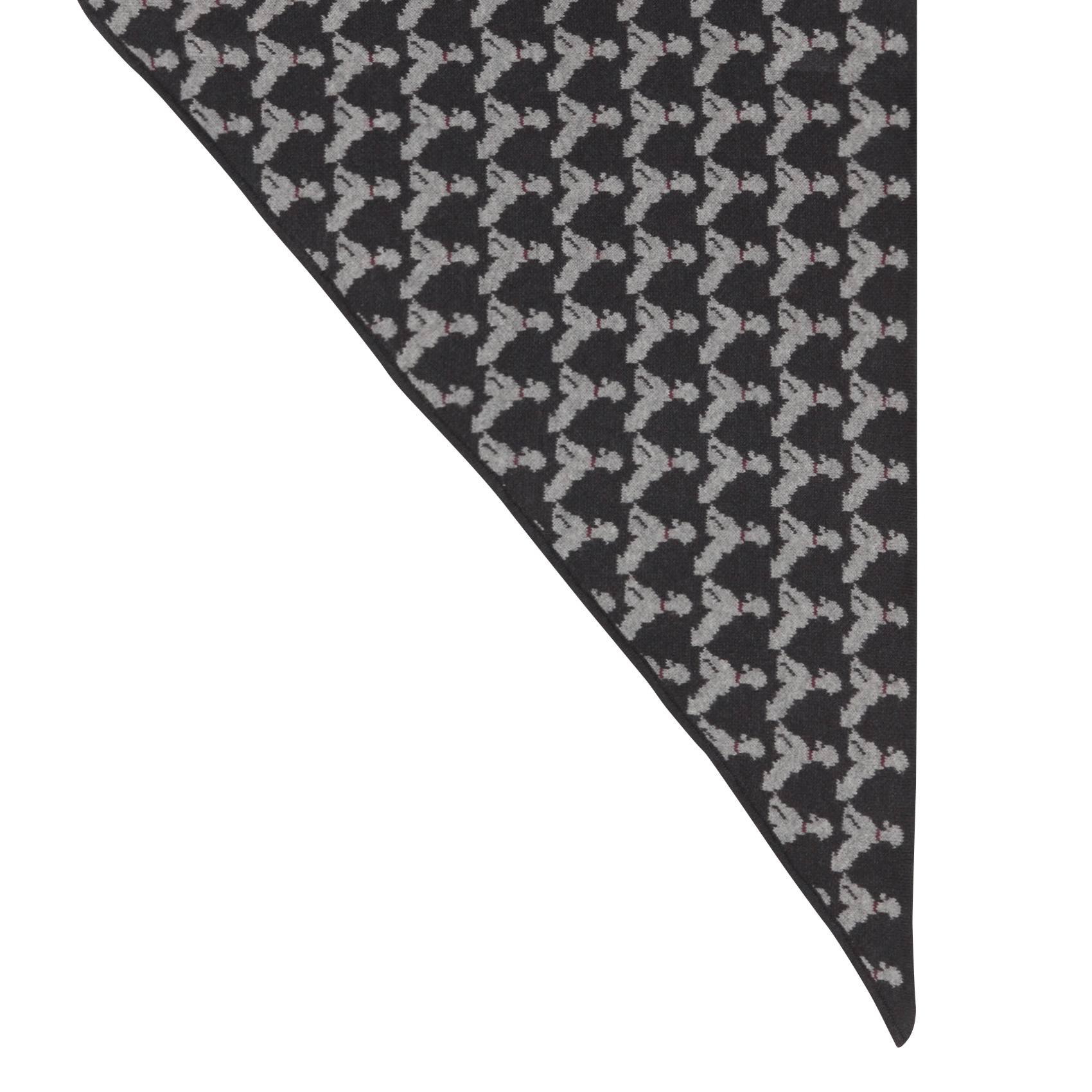 Foulard triangulaire jacquard en coton mélangé NICE THINGS Gris