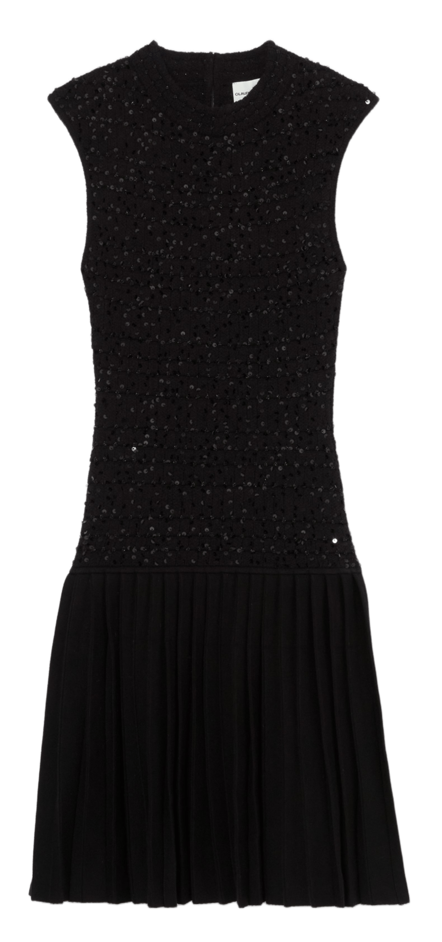 Robe courte évasée à sequins CLAUDIE PIERLOT Noir