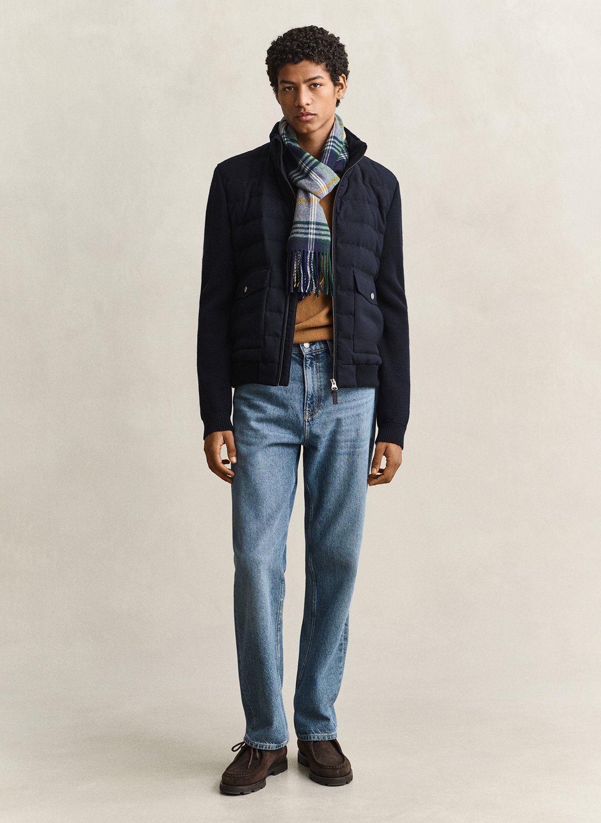 Veste droite col montant GANT Bleu