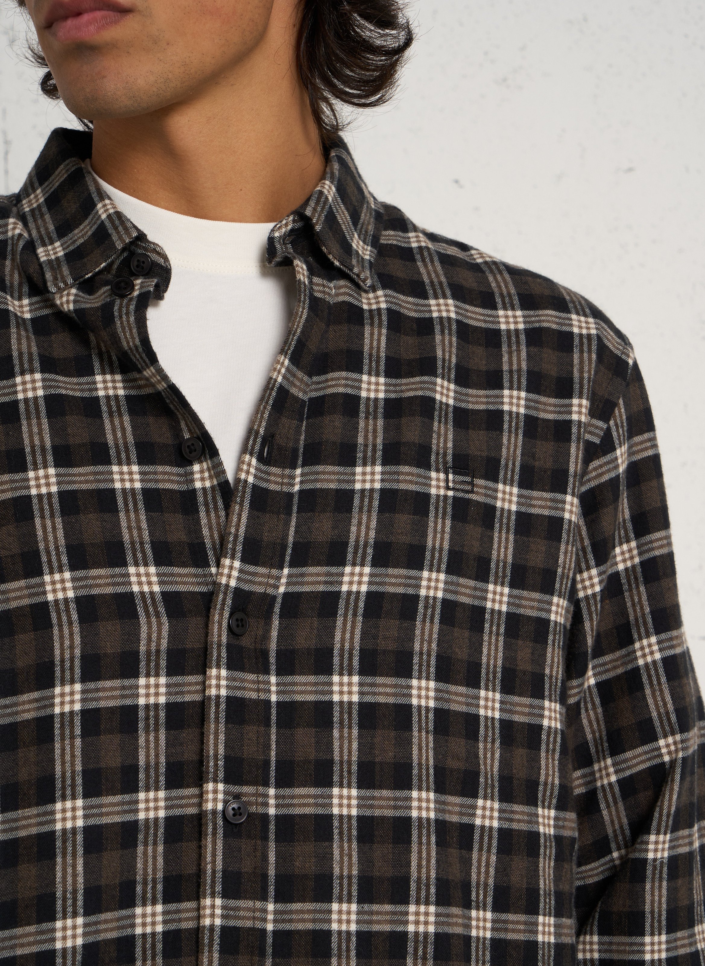 Checked cotton shirt CASUAL FRIDAY Silver