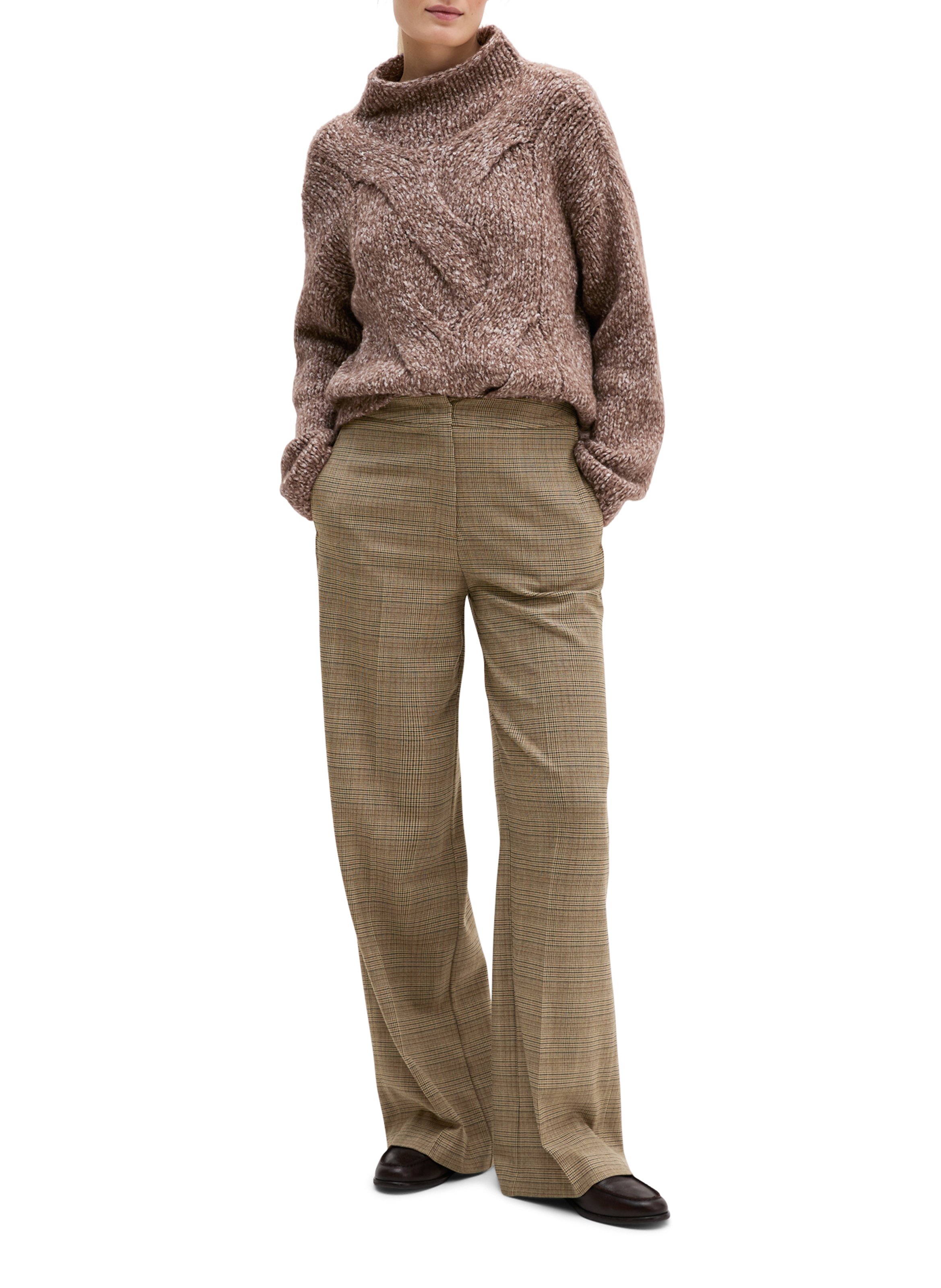 Pantalon droit à motif MARC O'POLO Marron