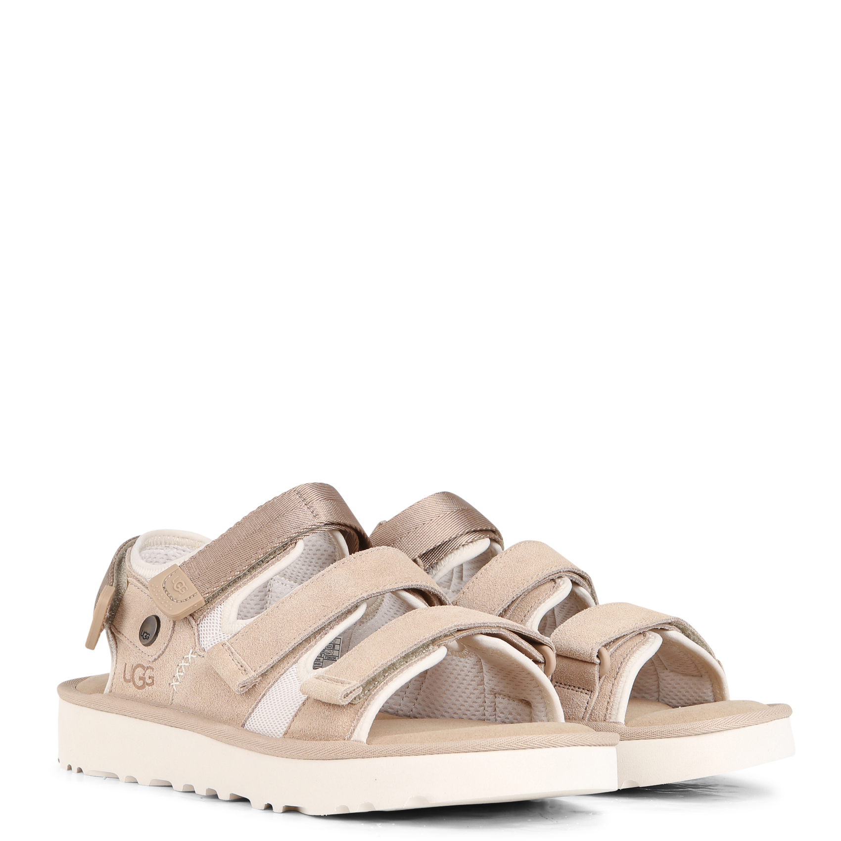 Multi-strap leather and mesh sandals UGG Beige