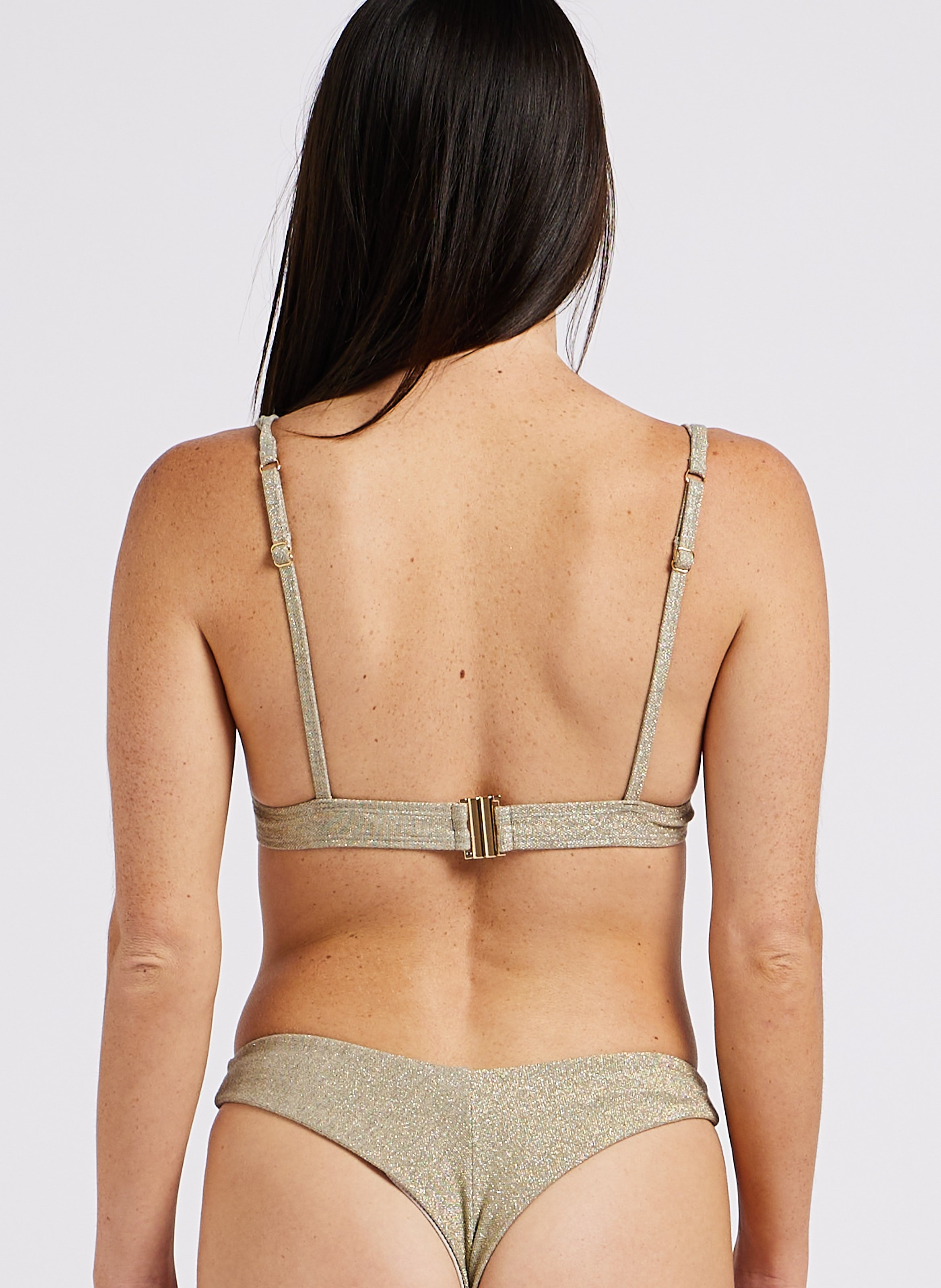 Glittery bikini top CHICHI CASTELNANGO Golden