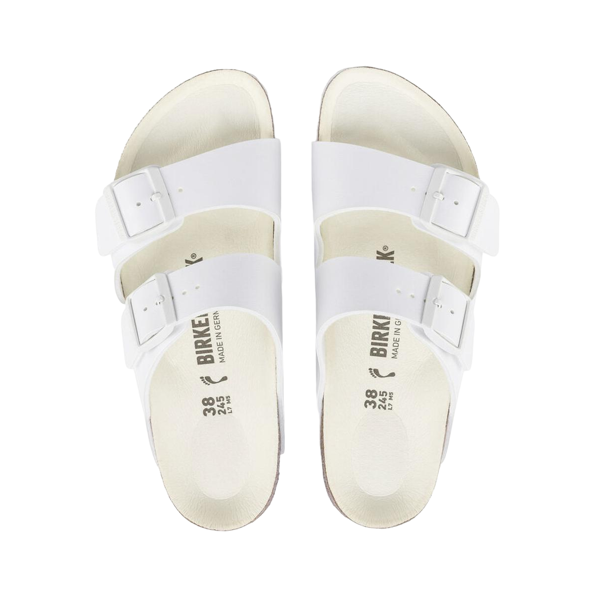 Faux leather sandals BIRKENSTOCK White